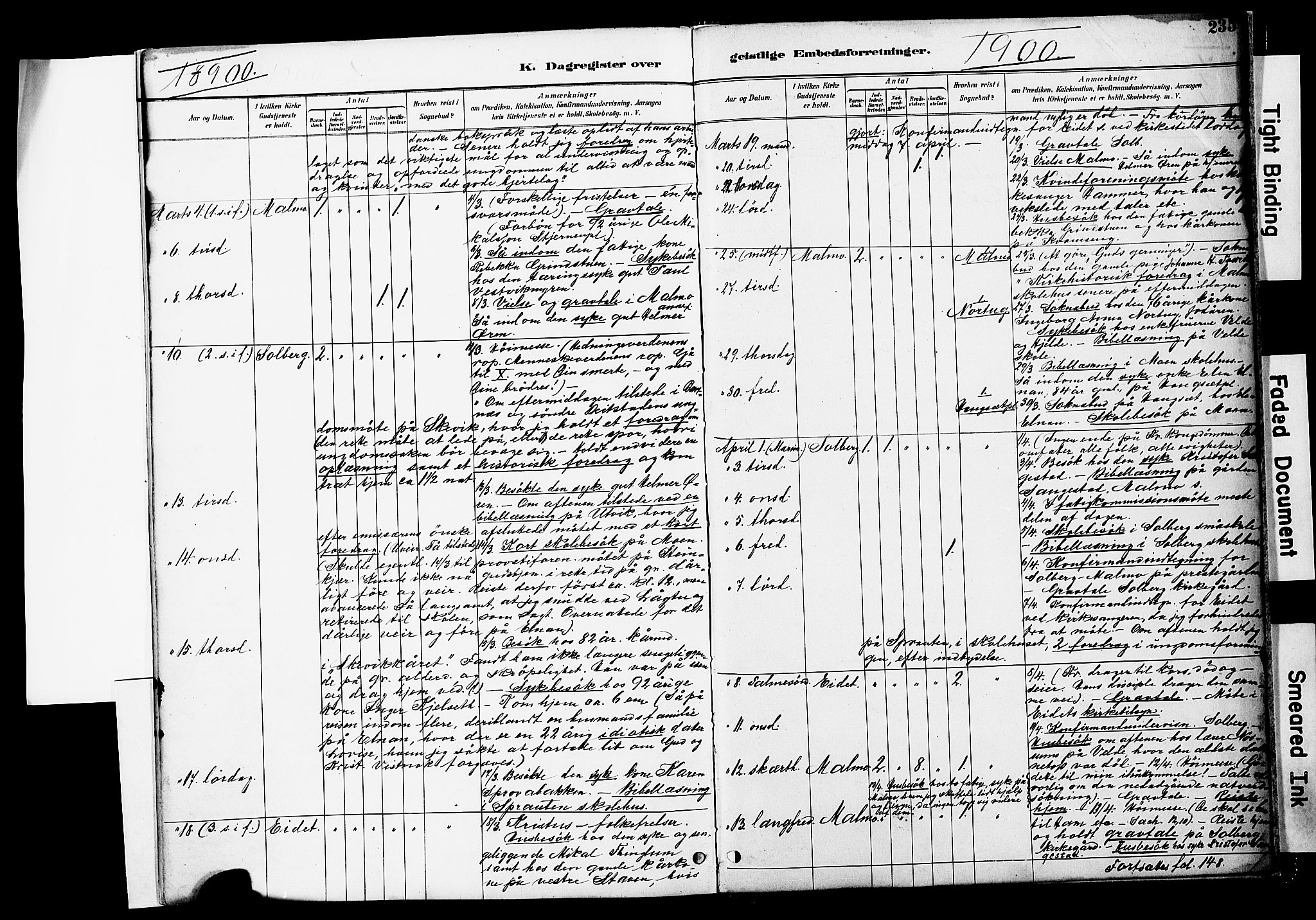 Ministerialprotokoller, klokkerbøker og fødselsregistre - Nord-Trøndelag, SAT/A-1458/741/L0396: Parish register (official) no. 741A10, 1889-1901, p. 235