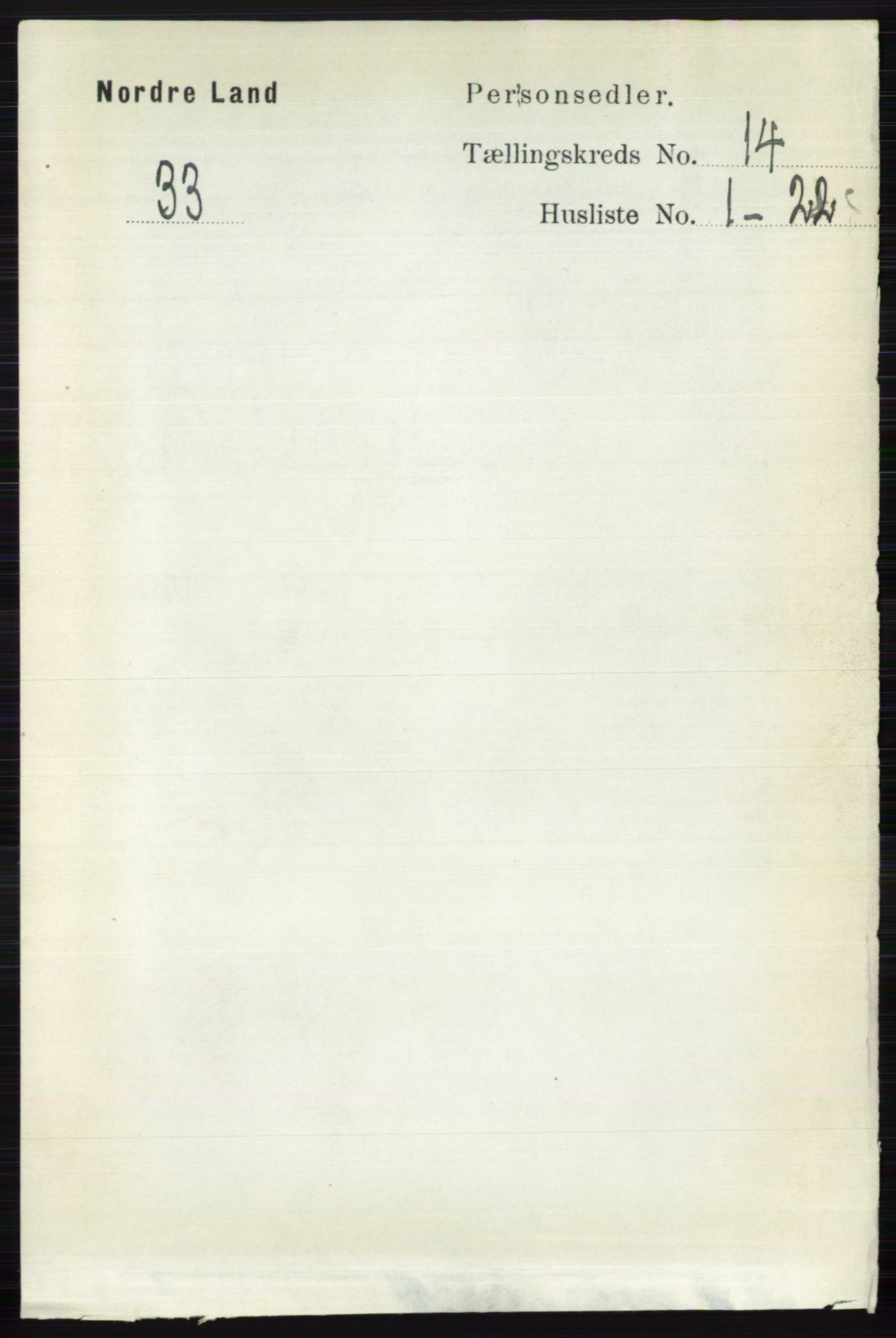 RA, 1891 census for 0538 Nordre Land, 1891, p. 3627