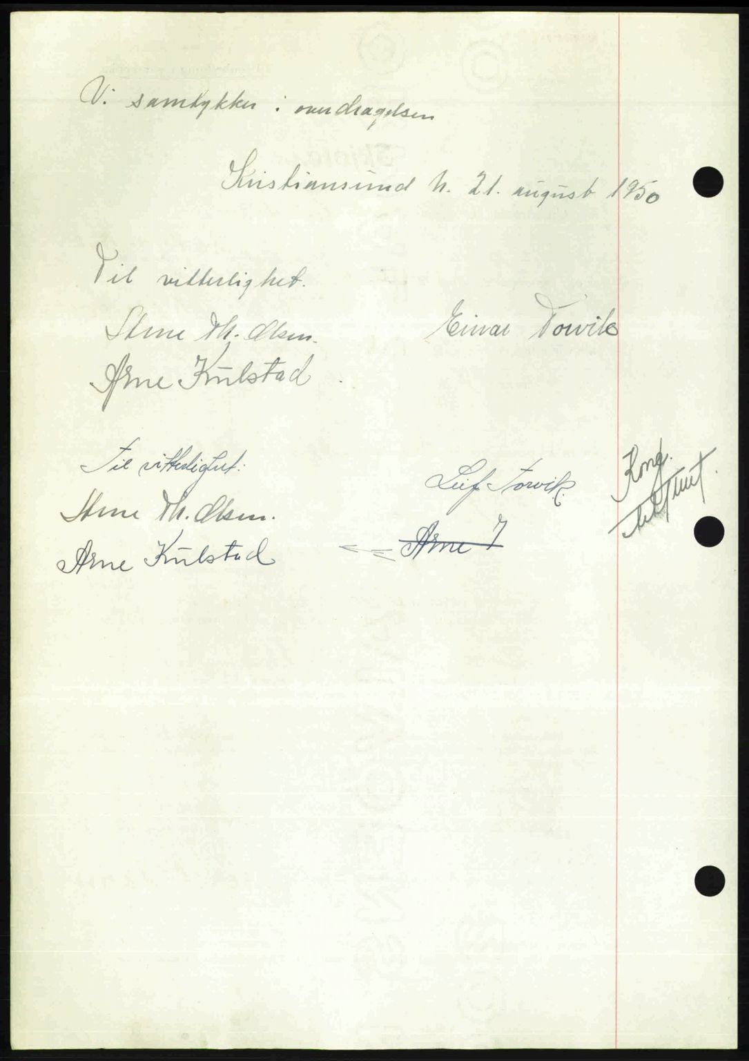 Nordmøre sorenskriveri, AV/SAT-A-4132/1/2/2Ca: Mortgage book no. A116, 1950-1950, Diary no: : 3172/1950