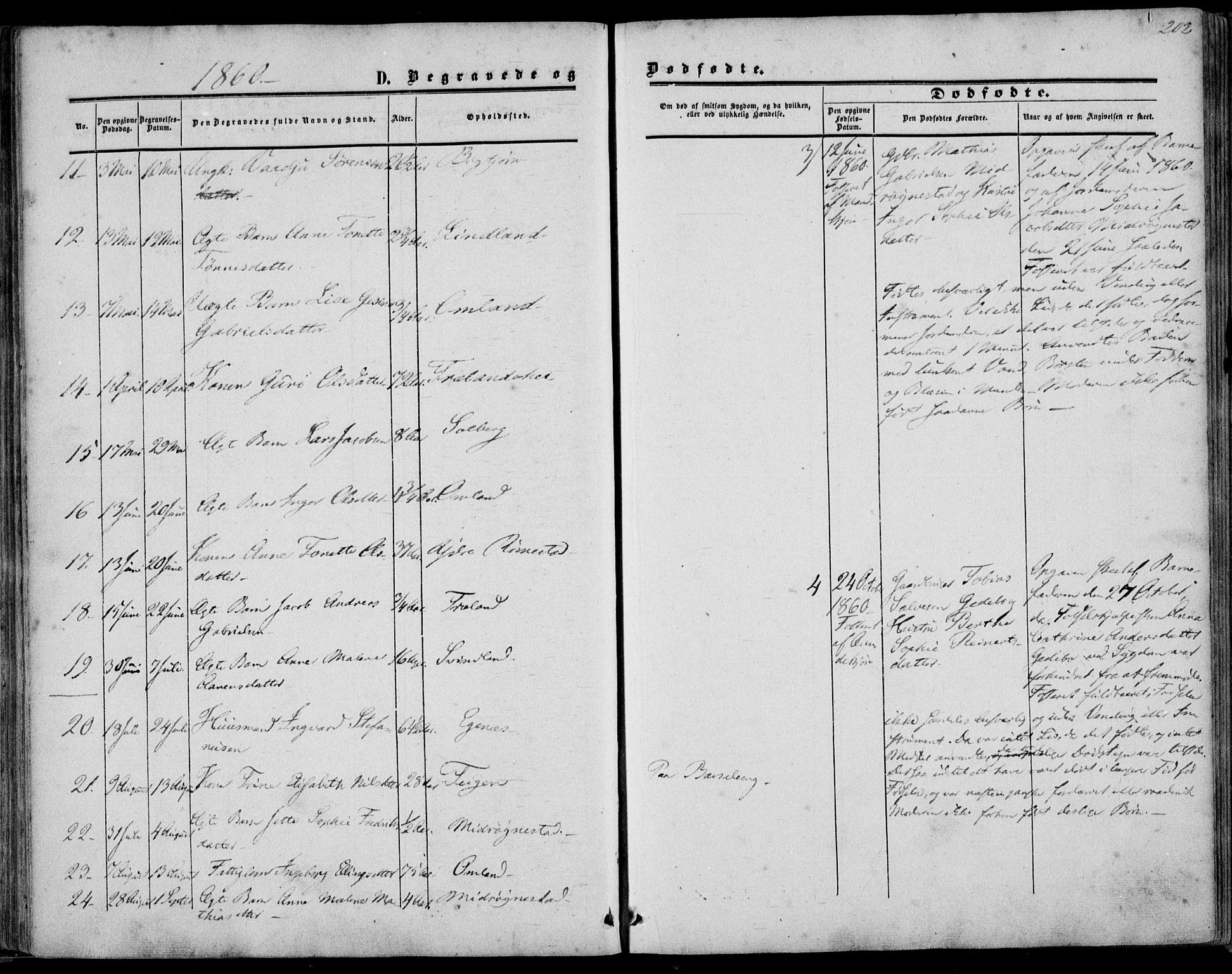 Kvinesdal sokneprestkontor, AV/SAK-1111-0026/F/Fa/Fab/L0006: Parish register (official) no. A 6, 1857-1869, p. 202