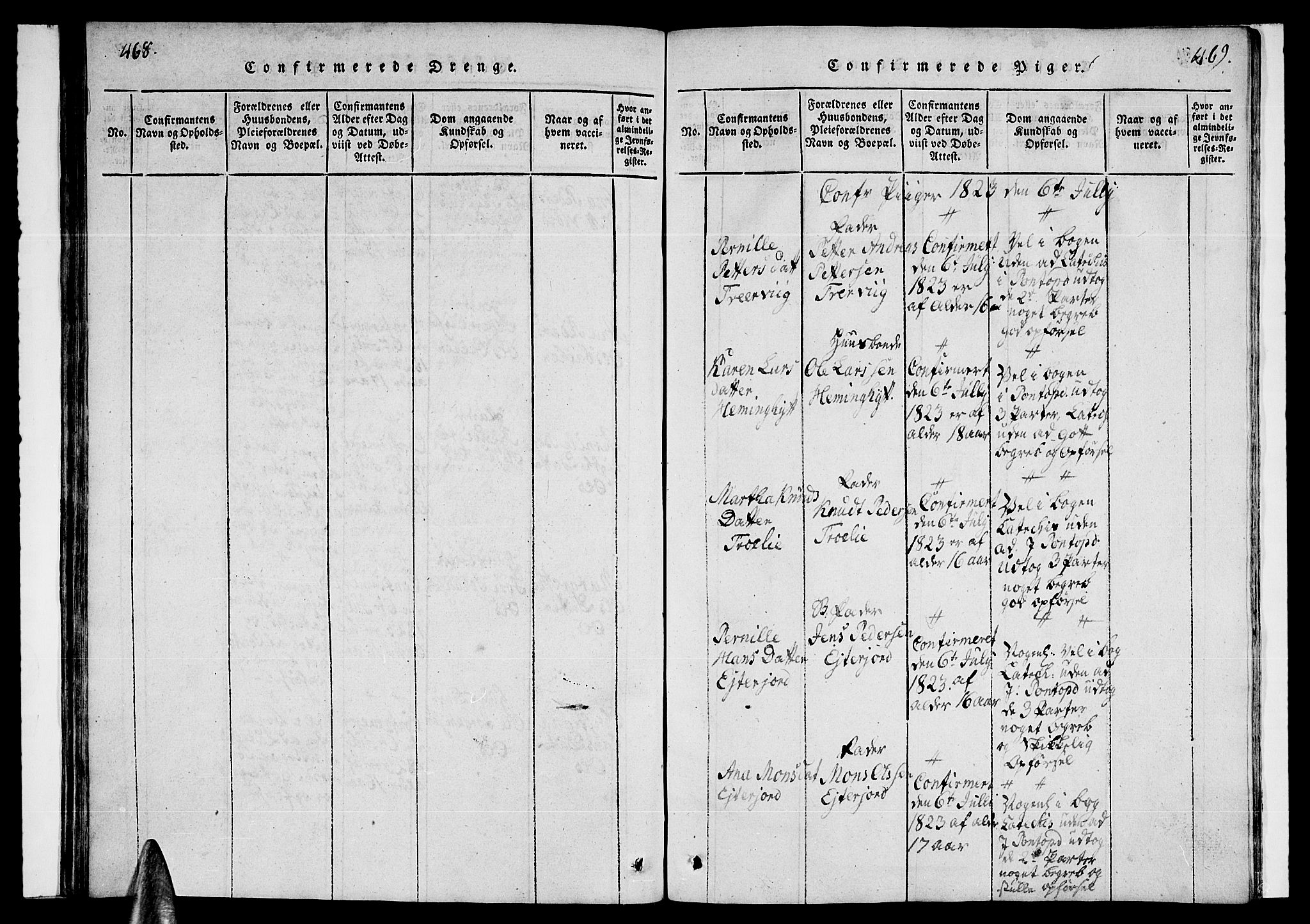 Ministerialprotokoller, klokkerbøker og fødselsregistre - Nordland, SAT/A-1459/846/L0651: Parish register (copy) no. 846C01, 1821-1841, p. 468-469