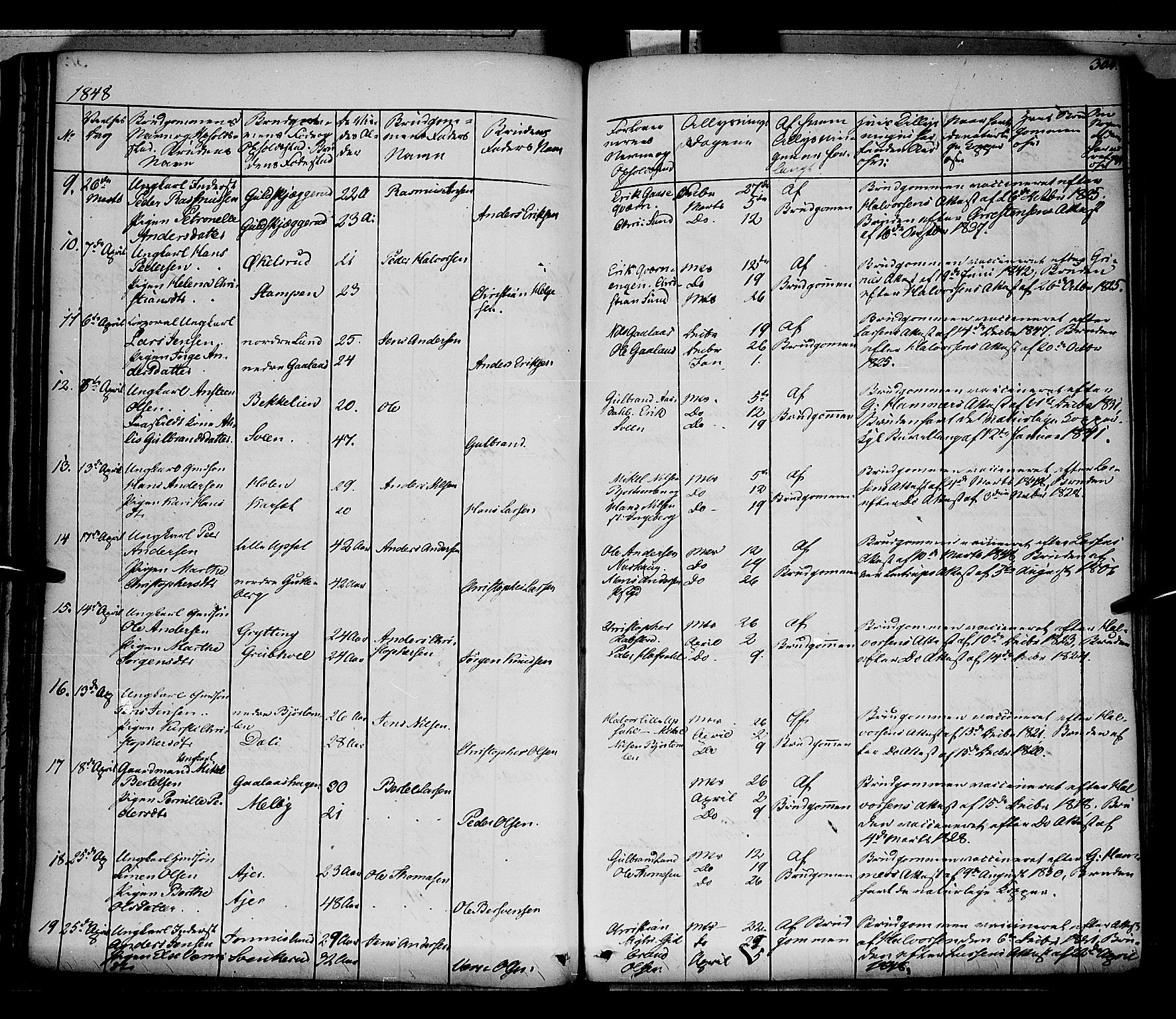 Vang prestekontor, Hedmark, SAH/PREST-008/H/Ha/Haa/L0010: Parish register (official) no. 10, 1841-1855, p. 304