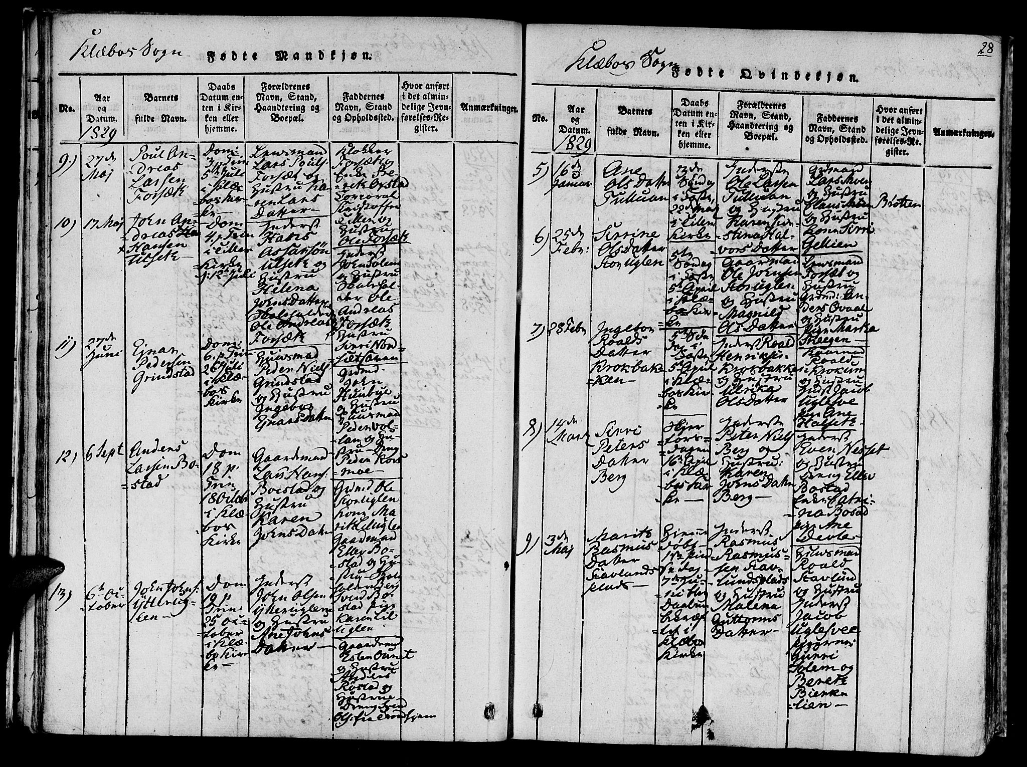 Ministerialprotokoller, klokkerbøker og fødselsregistre - Sør-Trøndelag, SAT/A-1456/618/L0439: Parish register (official) no. 618A04 /1, 1816-1843, p. 28