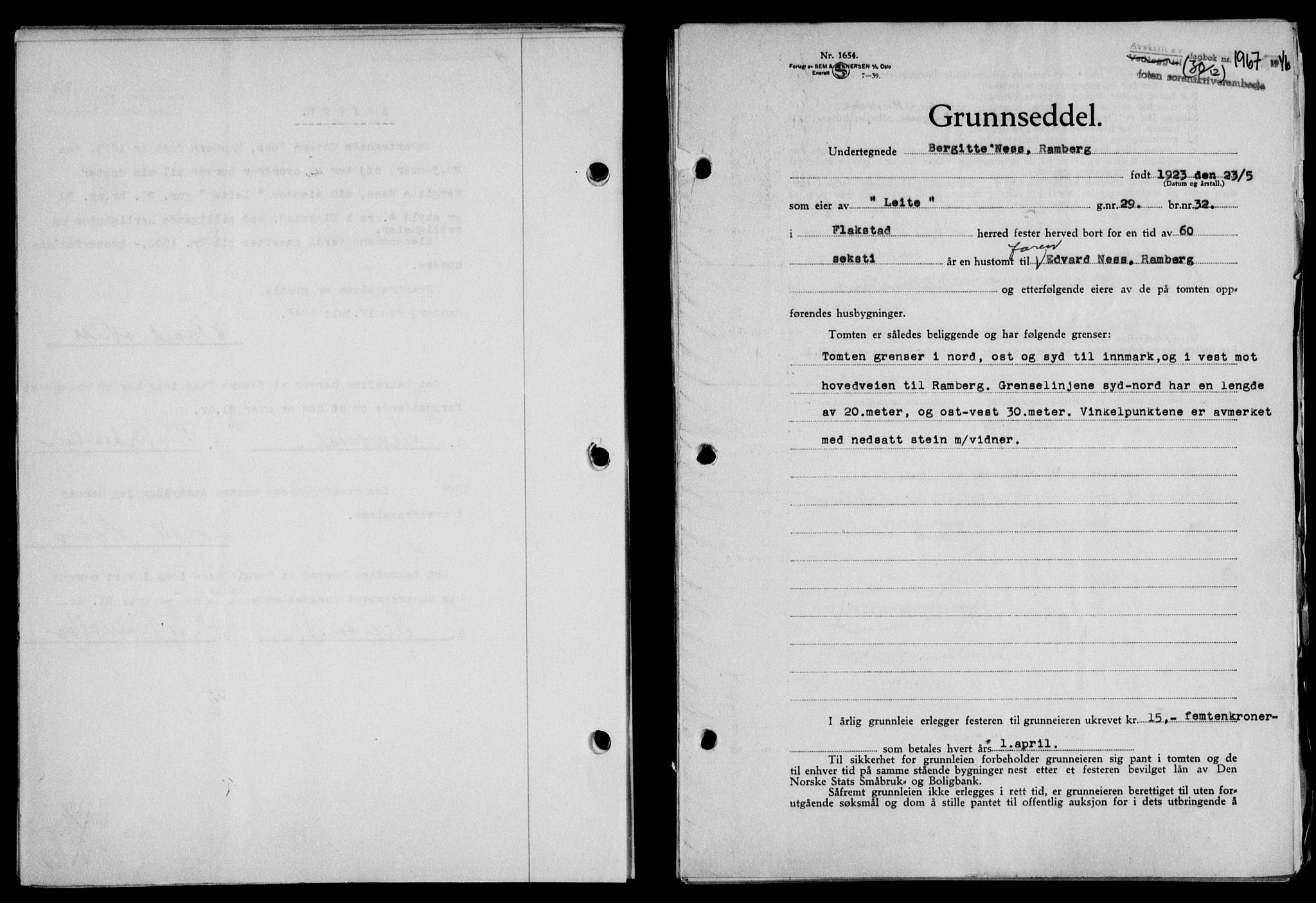 Lofoten sorenskriveri, SAT/A-0017/1/2/2C/L0015a: Mortgage book no. 15a, 1946-1947, Diary no: : 1967/1946