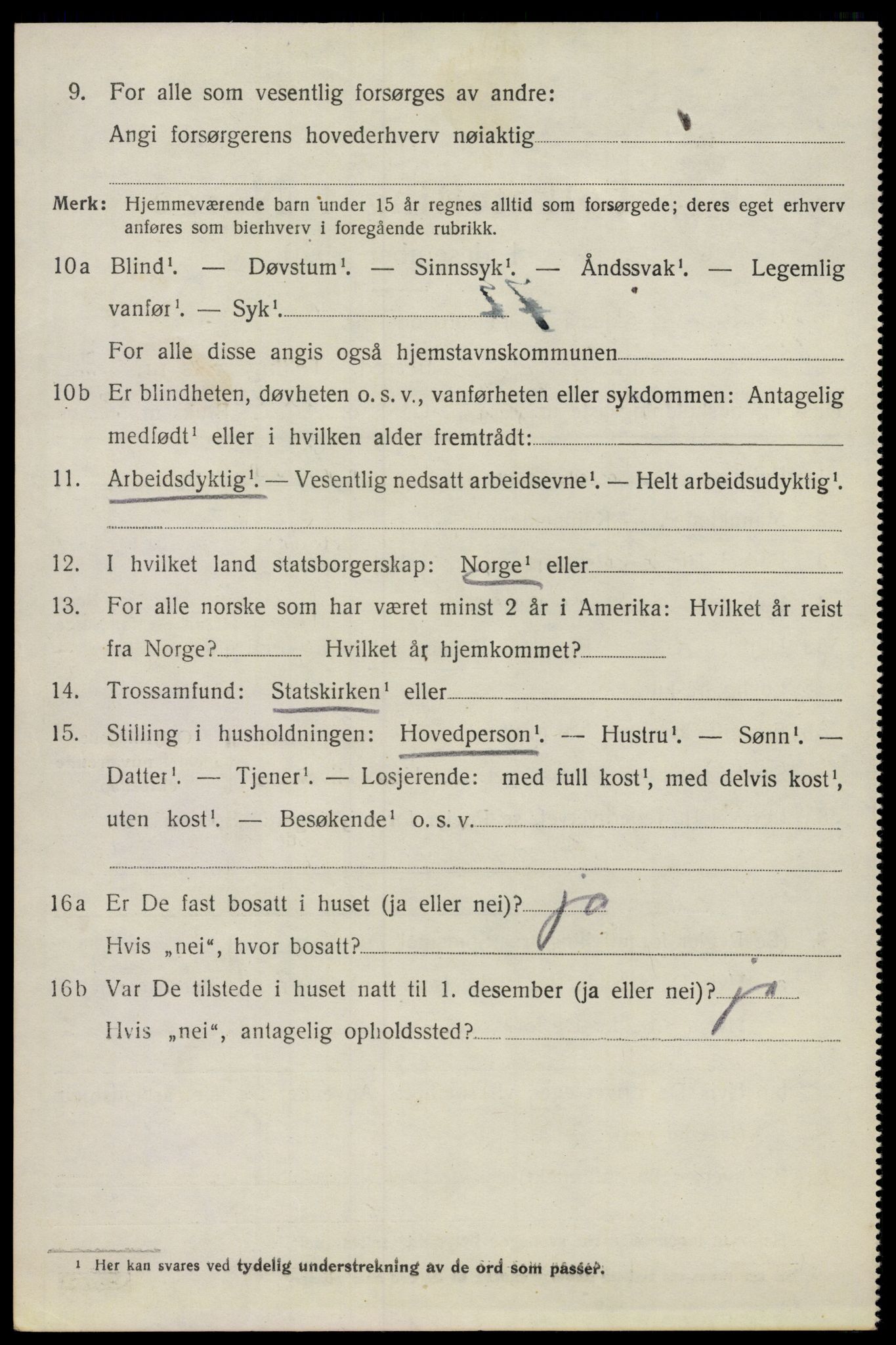 SAO, 1920 census for Våler, 1920, p. 2045