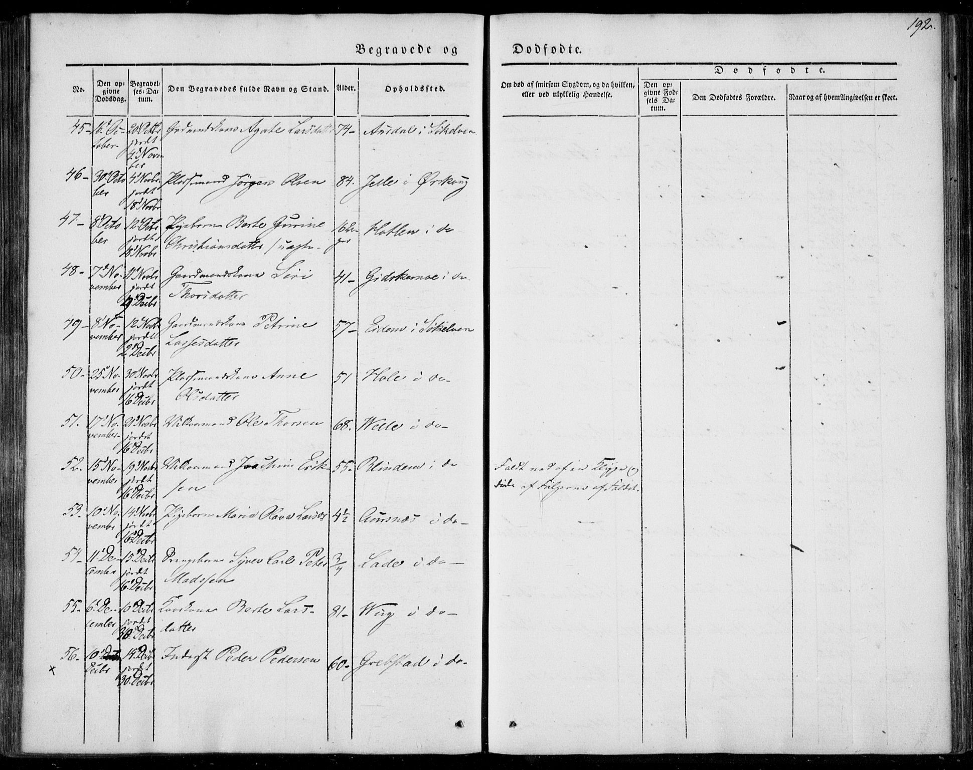 Ministerialprotokoller, klokkerbøker og fødselsregistre - Møre og Romsdal, AV/SAT-A-1454/522/L0312: Parish register (official) no. 522A07, 1843-1851, p. 192