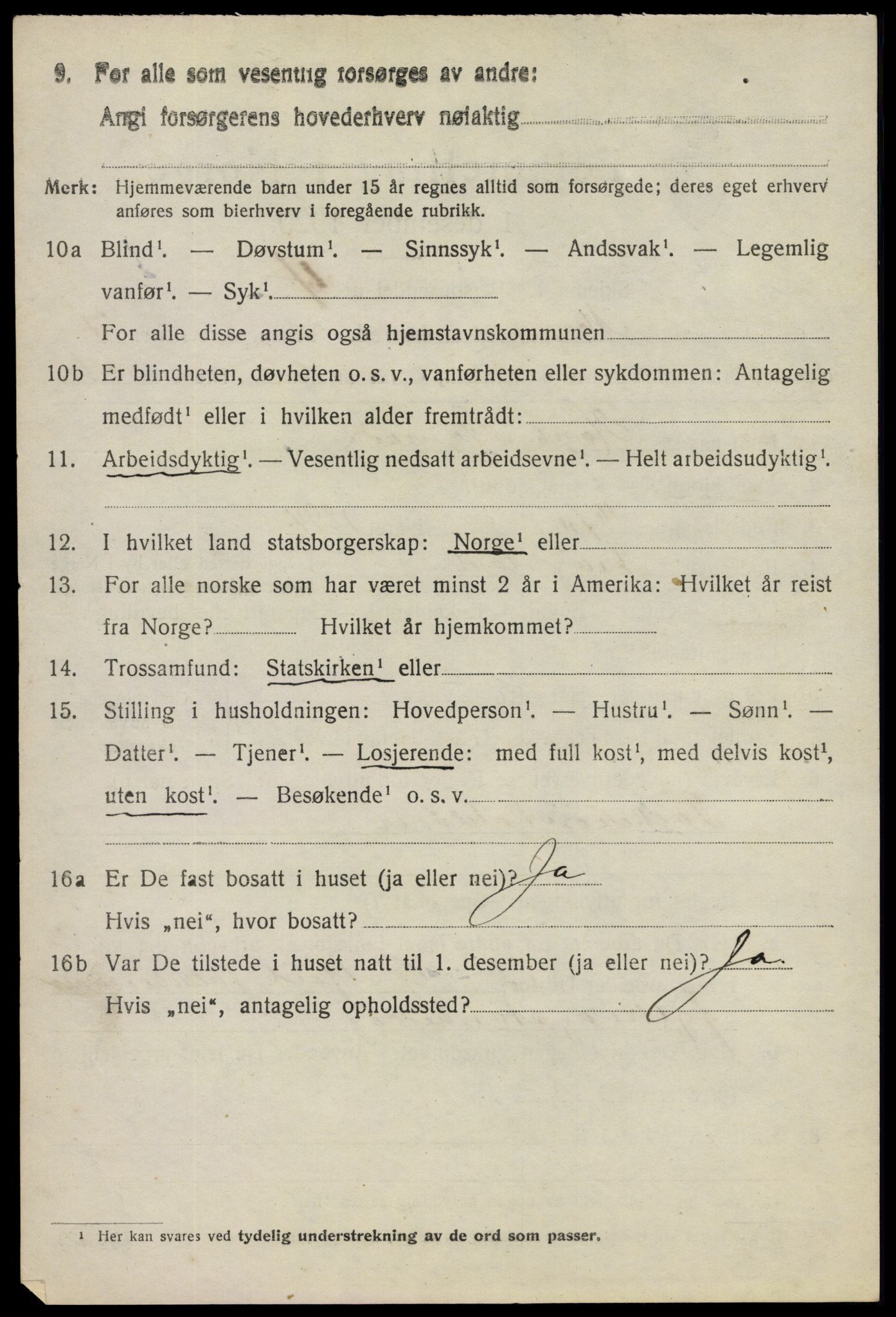 SAO, 1920 census for Mysen, 1920, p. 3260