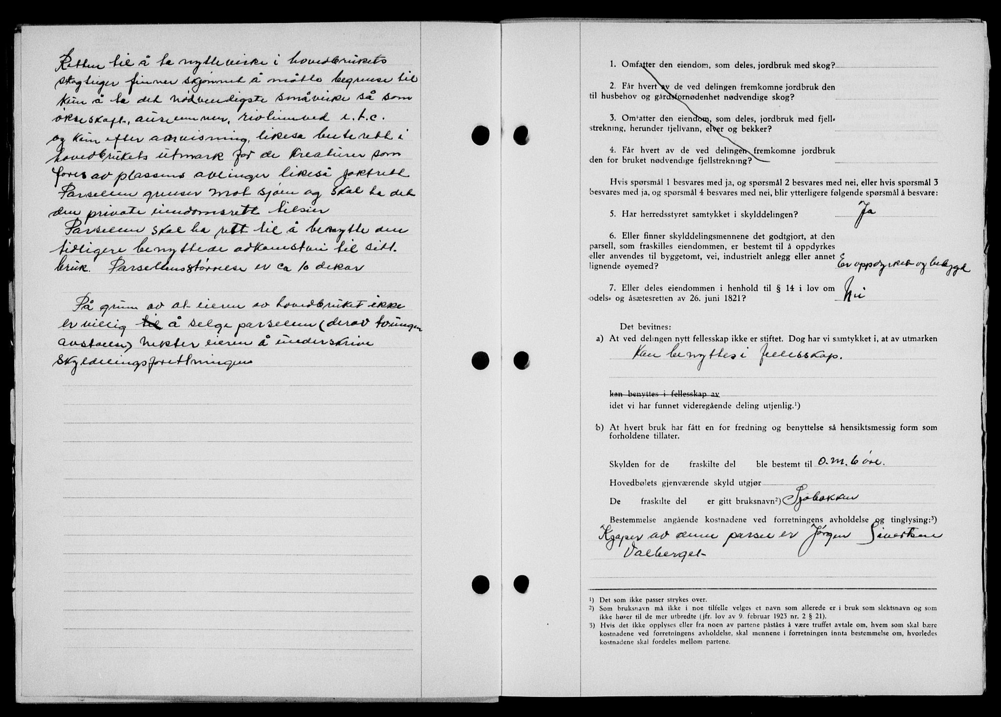 Lofoten sorenskriveri, SAT/A-0017/1/2/2C/L0012a: Mortgage book no. 12a, 1943-1944, Diary no: : 1185/1944