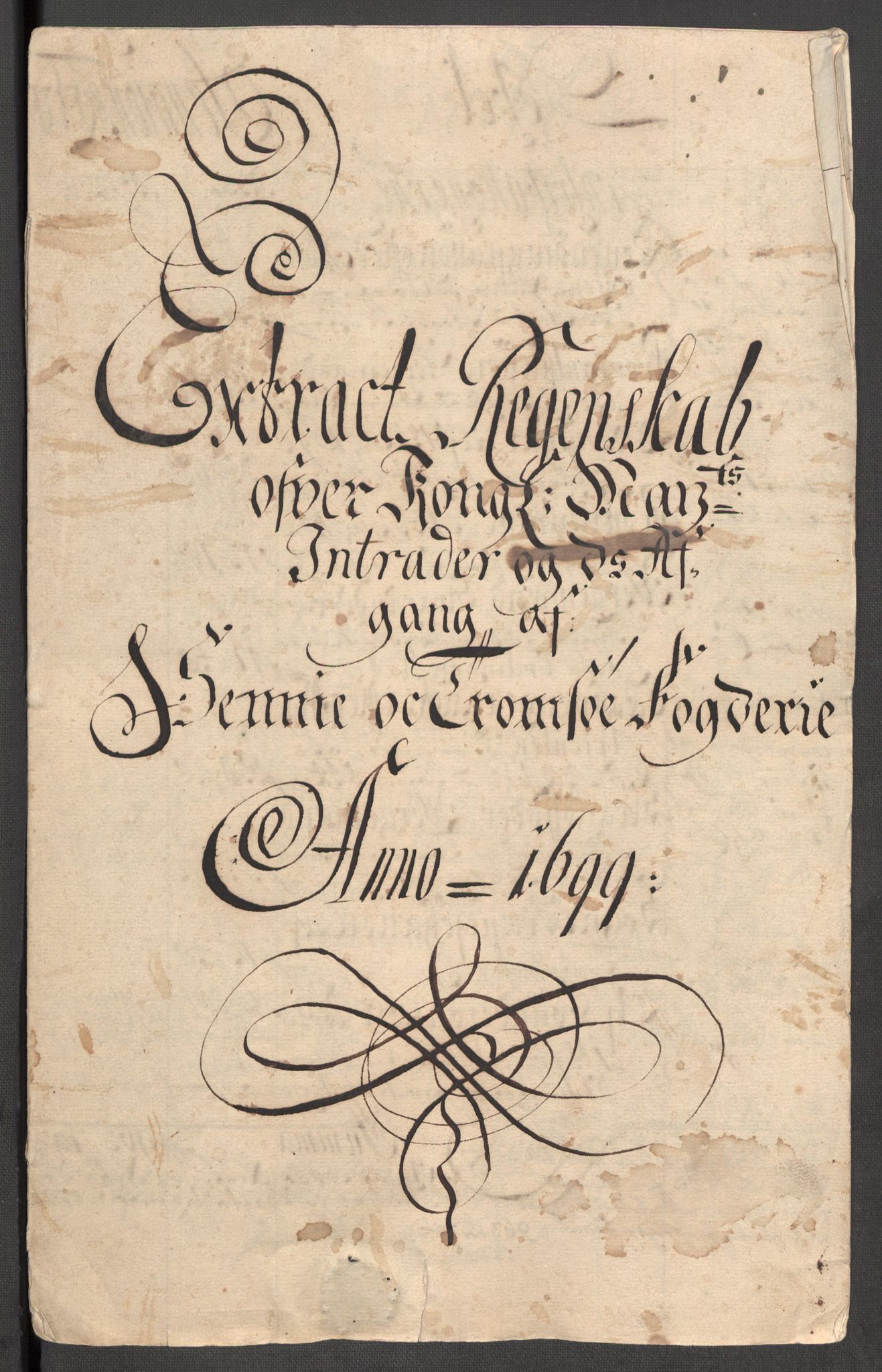 Rentekammeret inntil 1814, Reviderte regnskaper, Fogderegnskap, AV/RA-EA-4092/R68/L4754: Fogderegnskap Senja og Troms, 1697-1699, p. 257