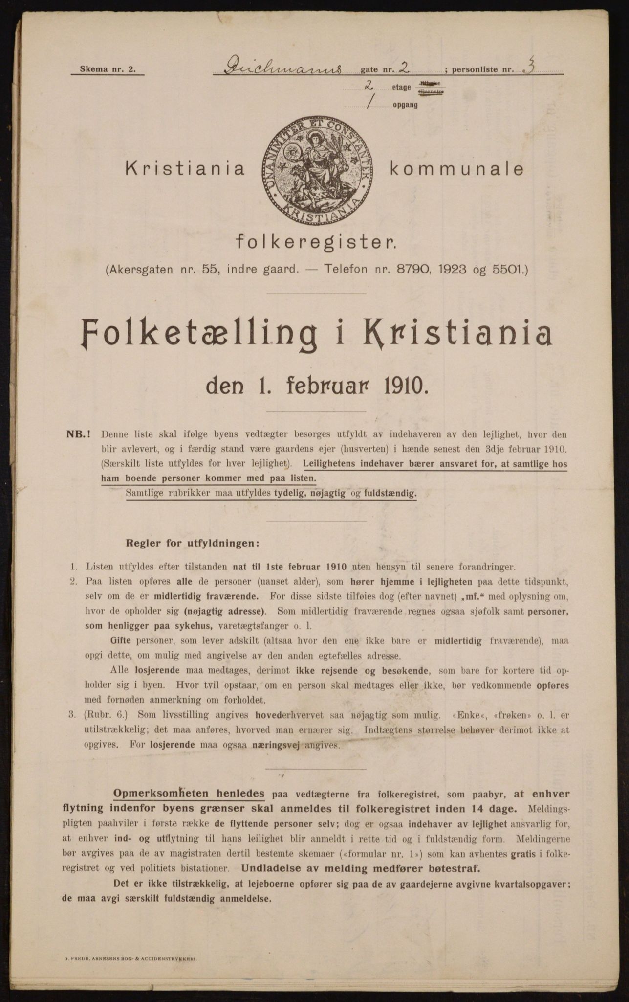 OBA, Municipal Census 1910 for Kristiania, 1910, p. 14763