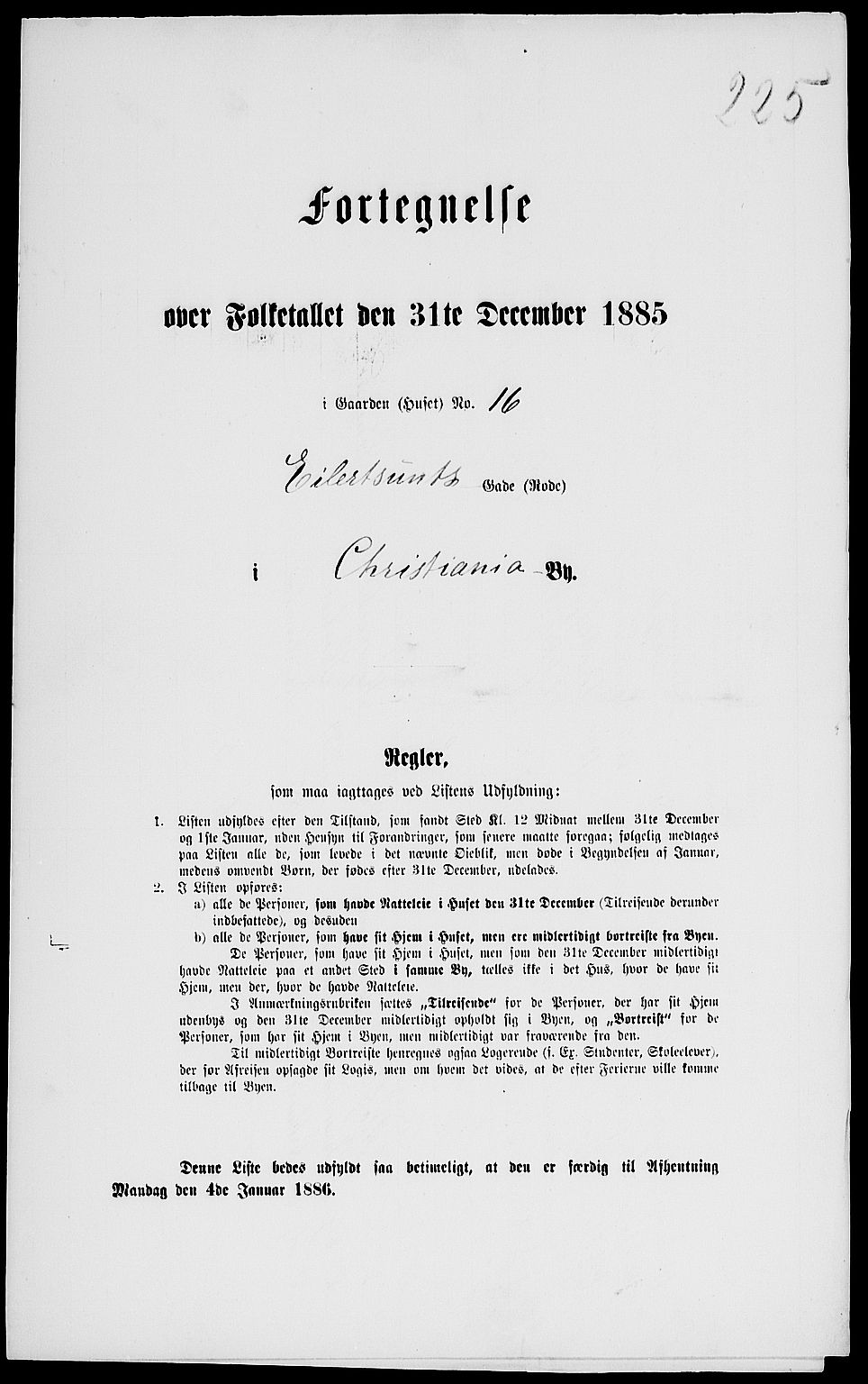 RA, 1885 census for 0301 Kristiania, 1885, p. 5253