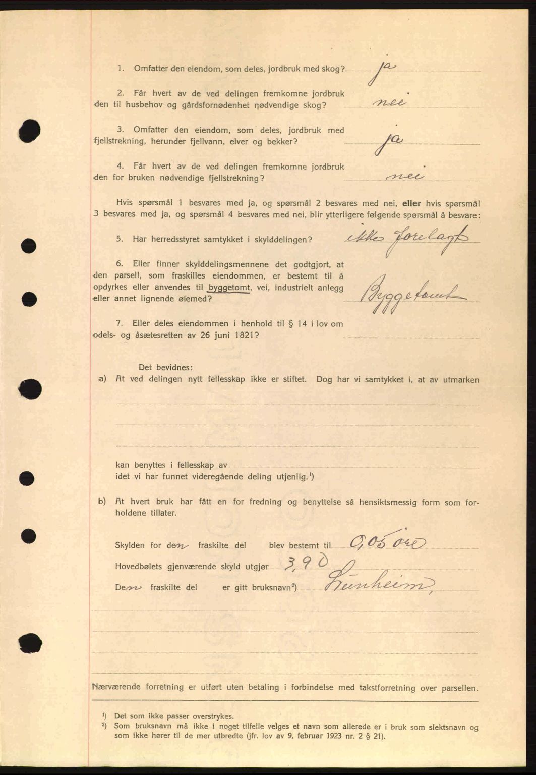 Romsdal sorenskriveri, AV/SAT-A-4149/1/2/2C: Mortgage book no. A1, 1936-1936, Diary no: : 1156/1936