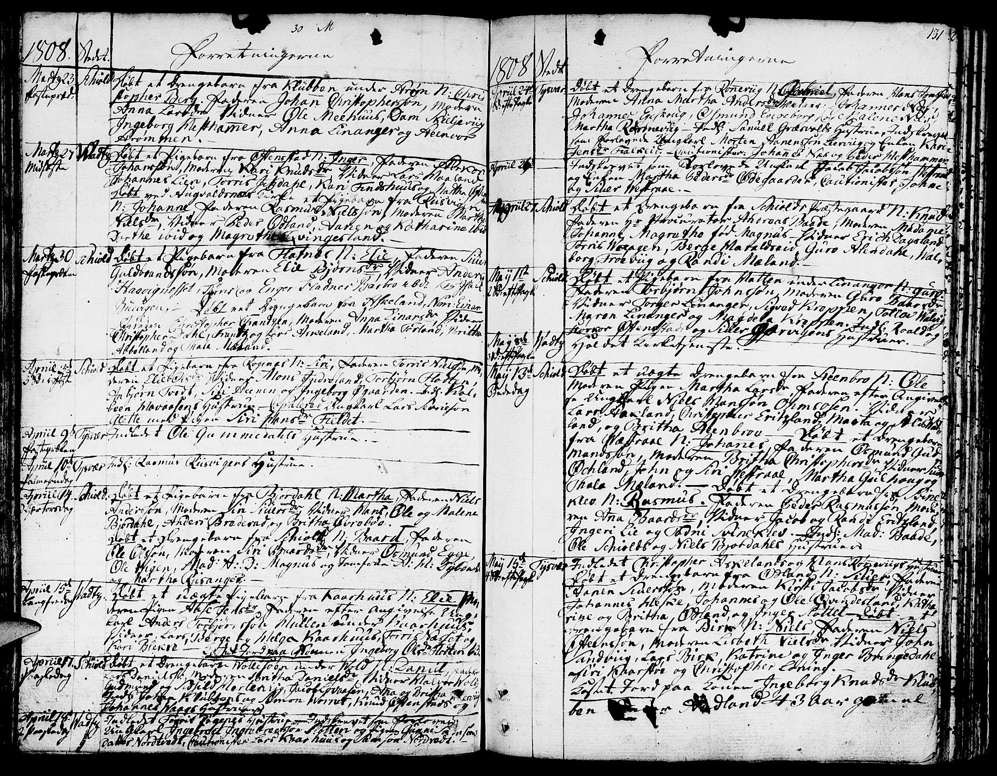 Skjold sokneprestkontor, SAST/A-101847/H/Ha/Haa/L0002: Parish register (official) no. A 2, 1786-1815, p. 131