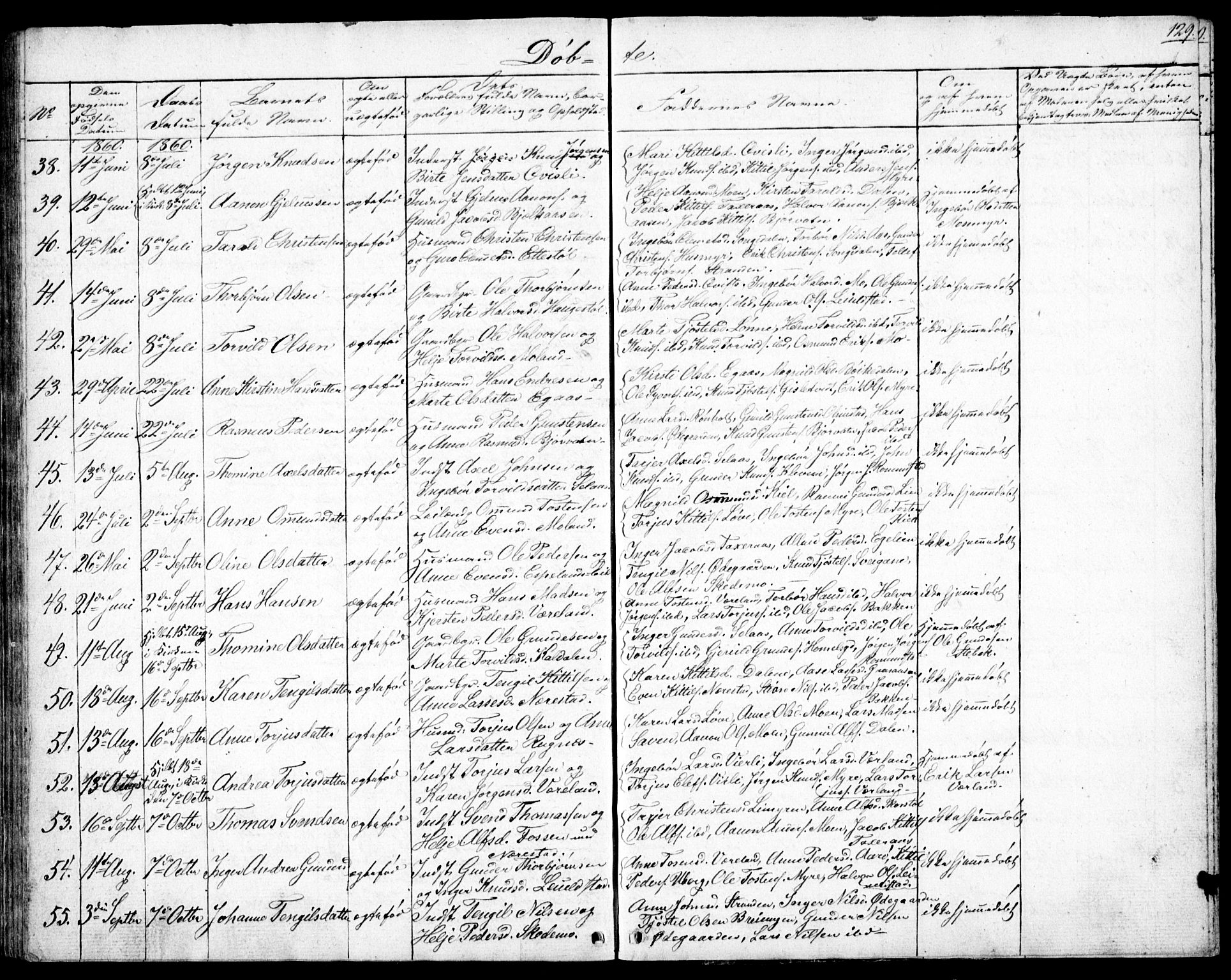 Gjerstad sokneprestkontor, AV/SAK-1111-0014/F/Fb/Fbb/L0002: Parish register (copy) no. B 2, 1831-1862, p. 129