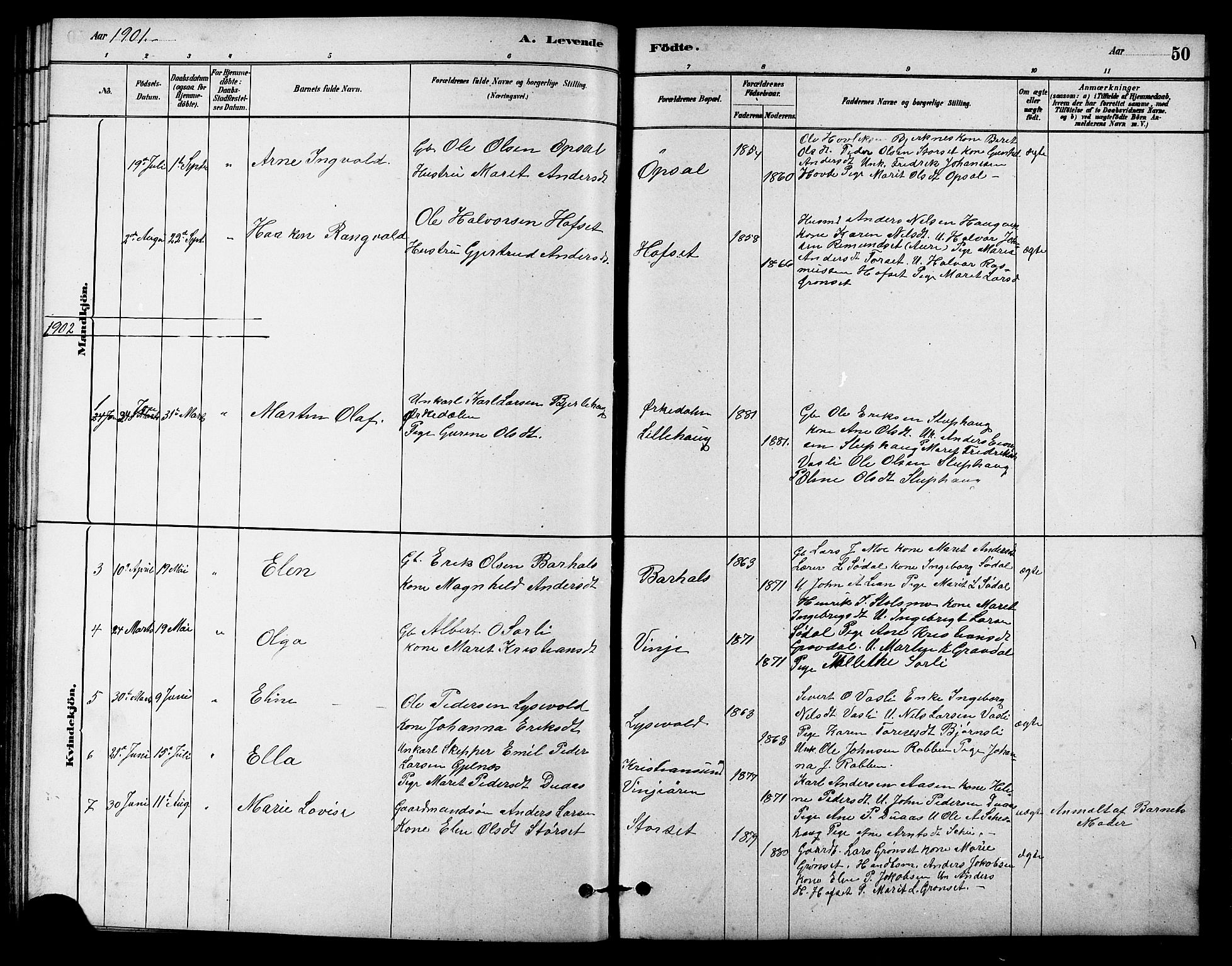 Ministerialprotokoller, klokkerbøker og fødselsregistre - Sør-Trøndelag, SAT/A-1456/631/L0514: Parish register (copy) no. 631C02, 1879-1912, p. 50