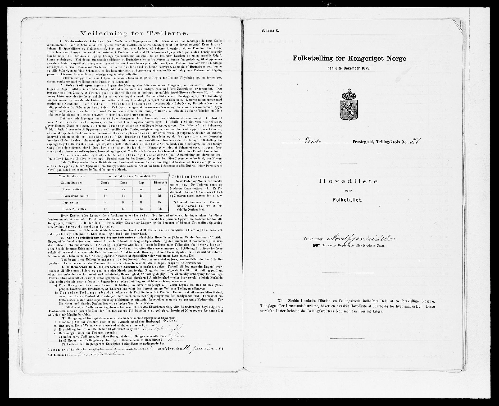 SAB, 1875 Census for 1443P Eid, 1875, p. 12