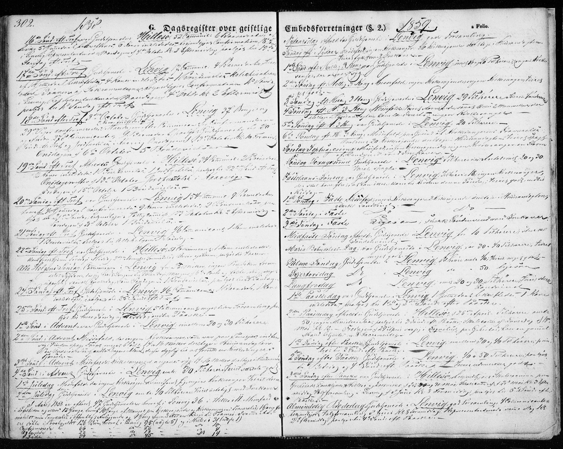 Lenvik sokneprestembete, SATØ/S-1310/H/Ha/Haa/L0007kirke: Parish register (official) no. 7, 1855-1865, p. 302