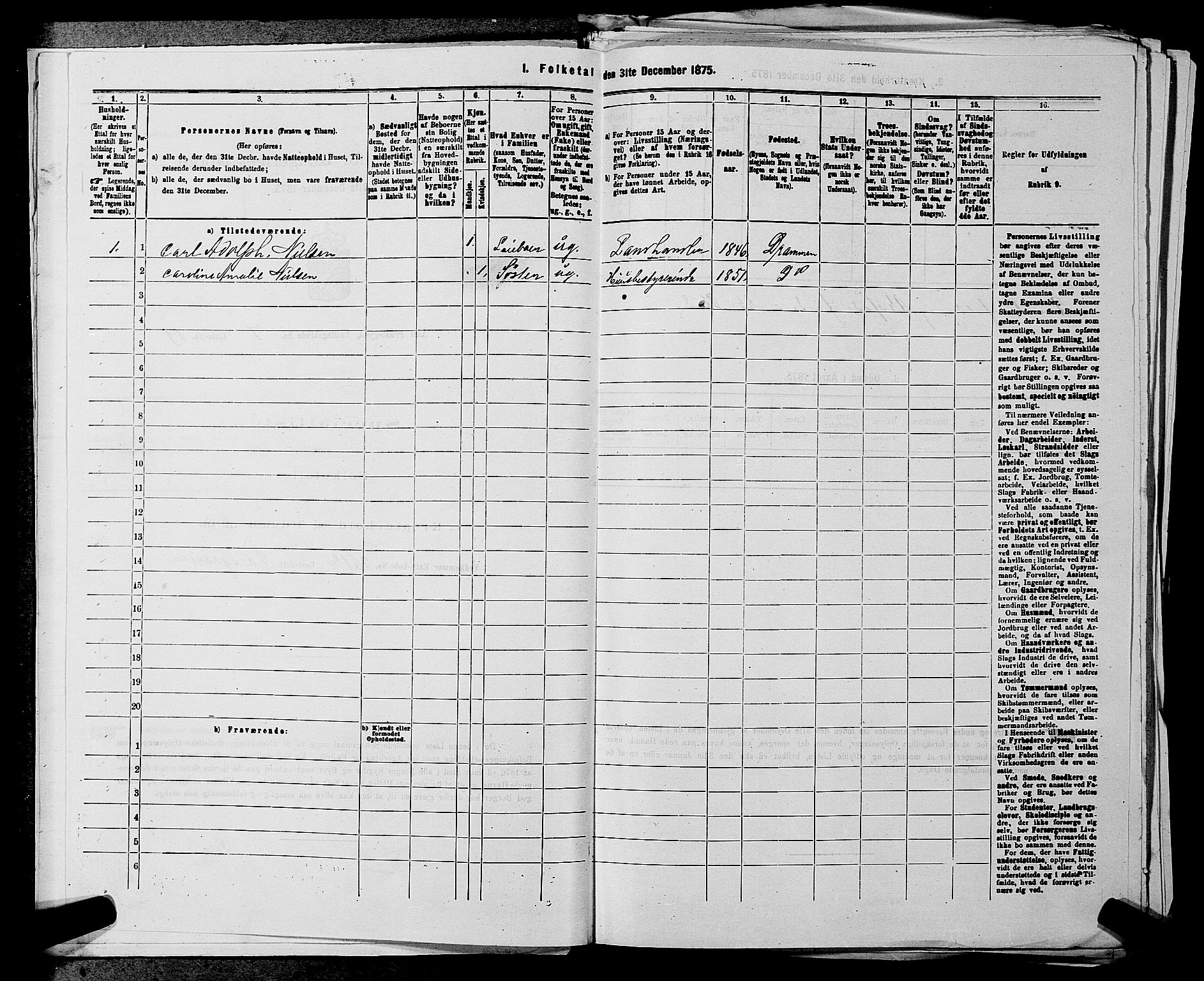 SAKO, 1875 census for 0619P Ål, 1875, p. 873