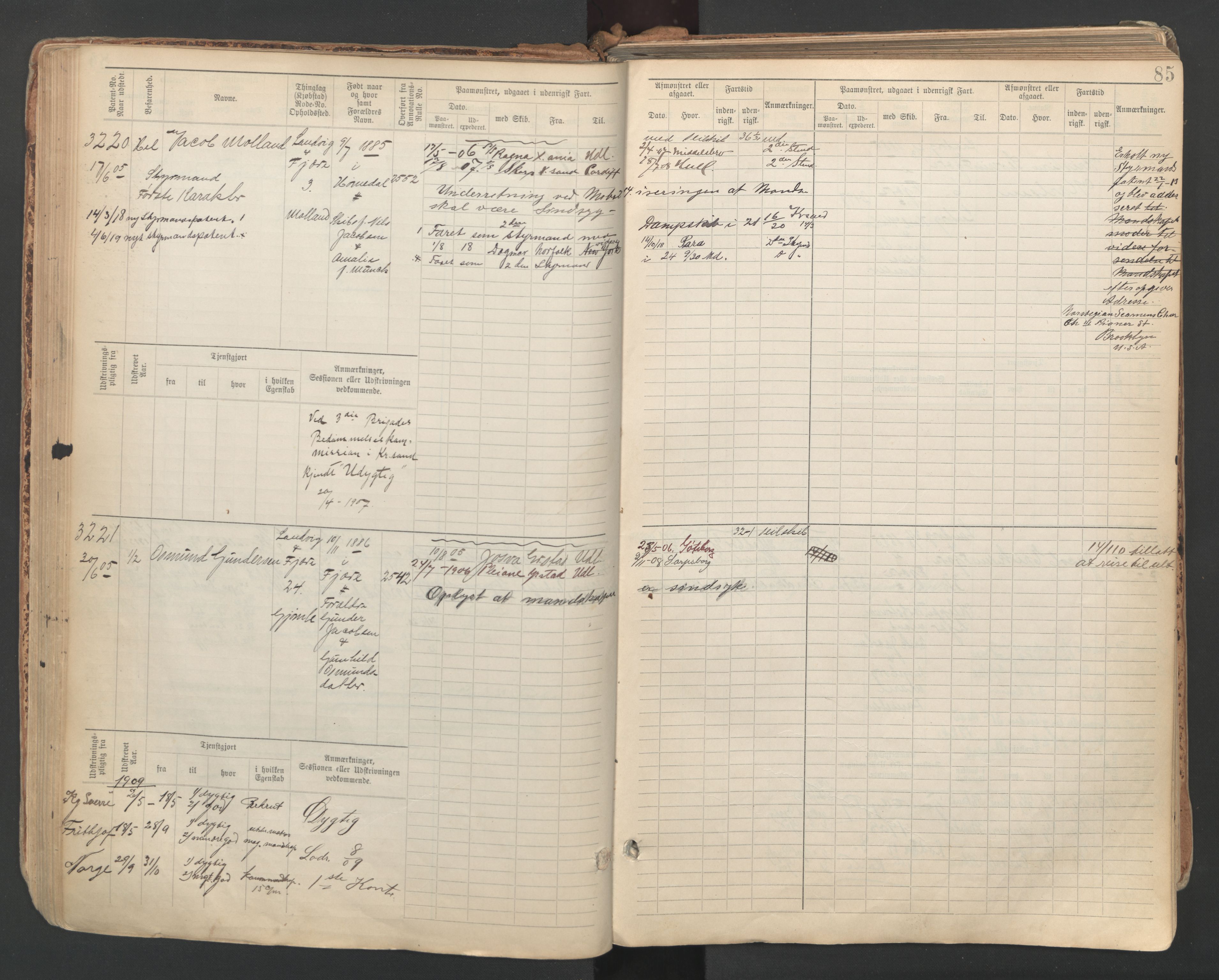 Grimstad mønstringskrets, AV/SAK-2031-0013/F/Fb/L0013: Hovedrulle A nr 3052-3814, V-26, 1900-1943, p. 96