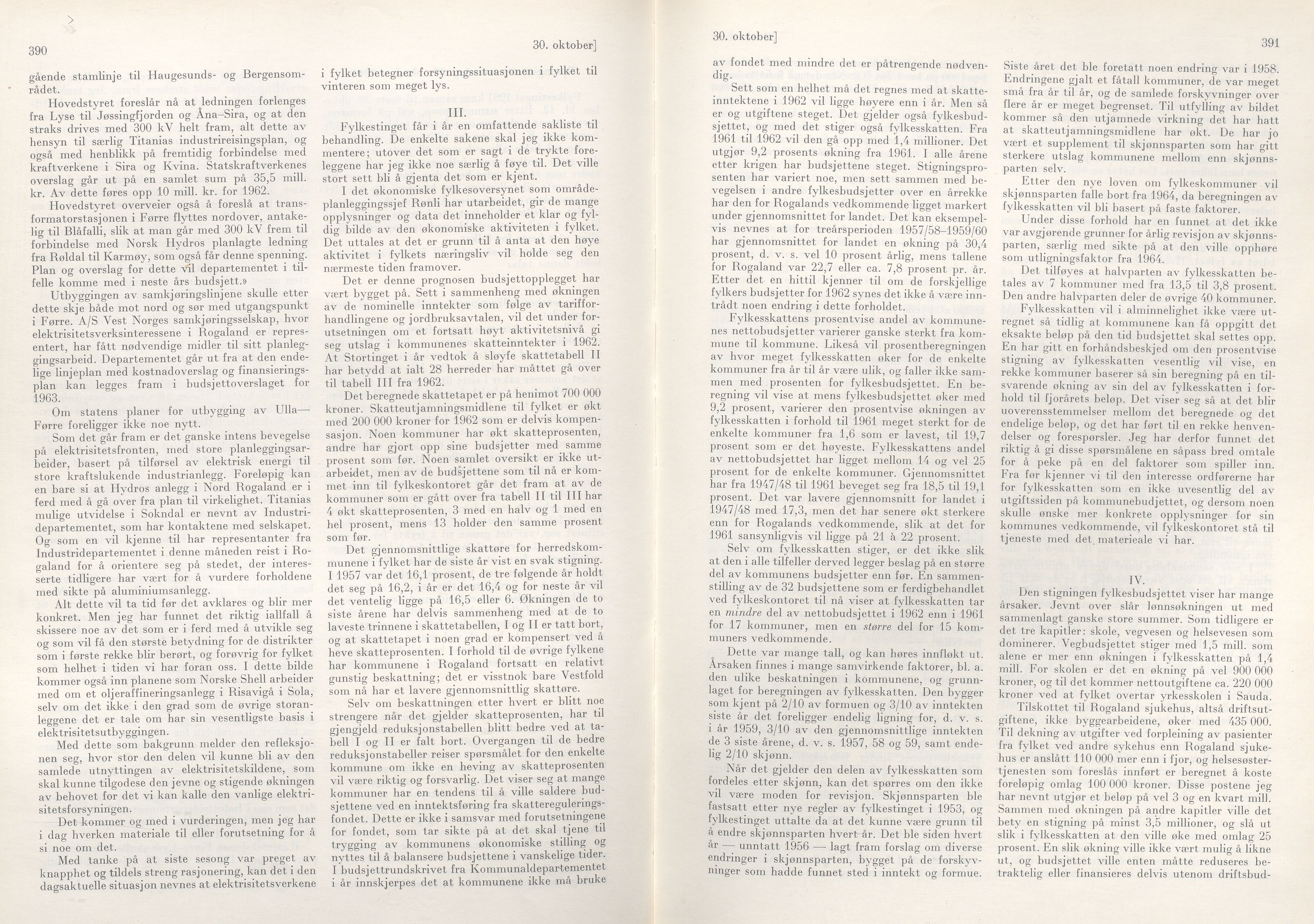 Rogaland fylkeskommune - Fylkesrådmannen , IKAR/A-900/A/Aa/Aaa/L0081: Møtebok , 1961, p. 390-391