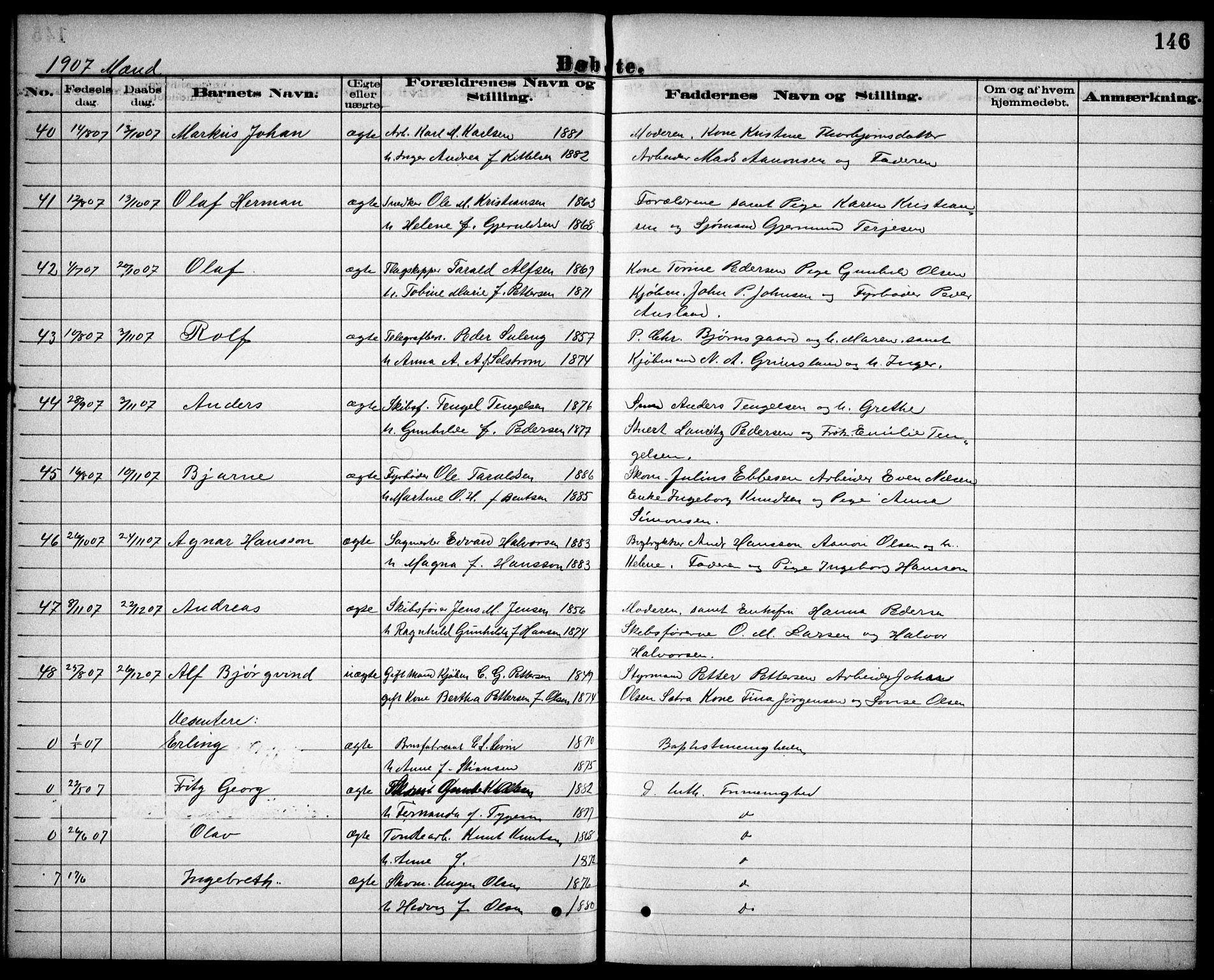 Risør sokneprestkontor, AV/SAK-1111-0035/F/Fb/L0007: Parish register (copy) no. B 7, 1885-1908, p. 146