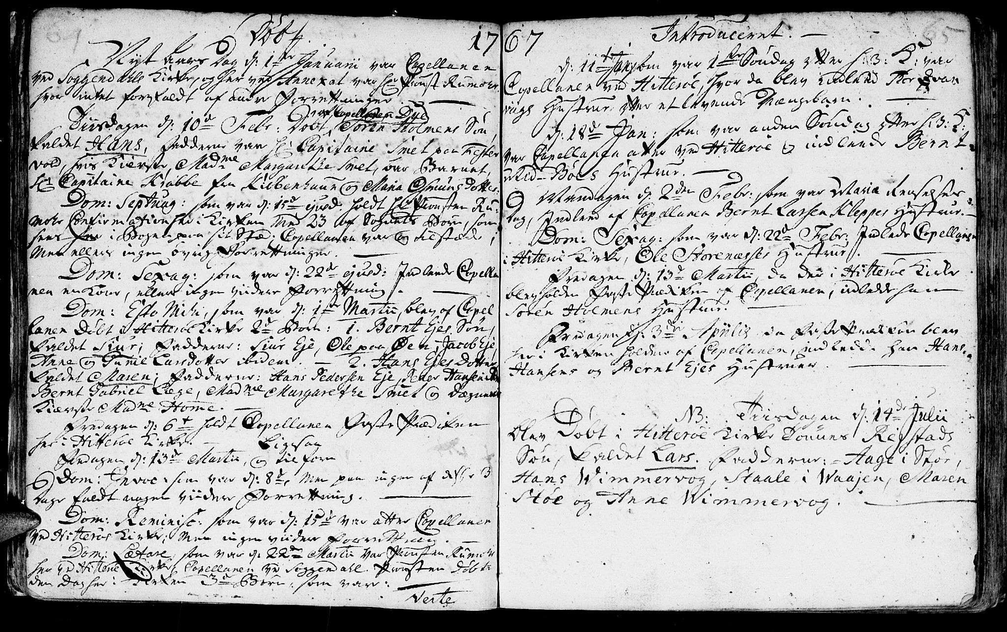 Flekkefjord sokneprestkontor, AV/SAK-1111-0012/F/Fa/Fab/L0001: Parish register (official) no. A 1, 1750-1780, p. 64-65