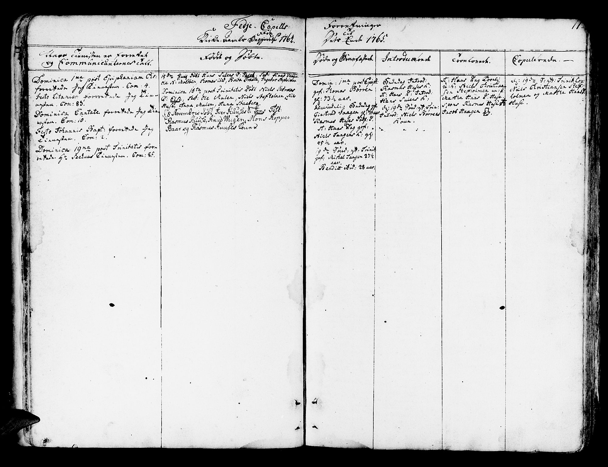 Lindås Sokneprestembete, AV/SAB-A-76701/H/Haa/Haaa/L0004: Parish register (official) no. A 4, 1764-1791, p. 11