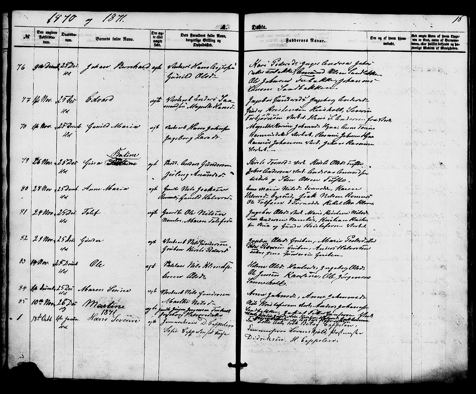 Holla kirkebøker, SAKO/A-272/F/Fa/L0007: Parish register (official) no. 7, 1869-1881, p. 16