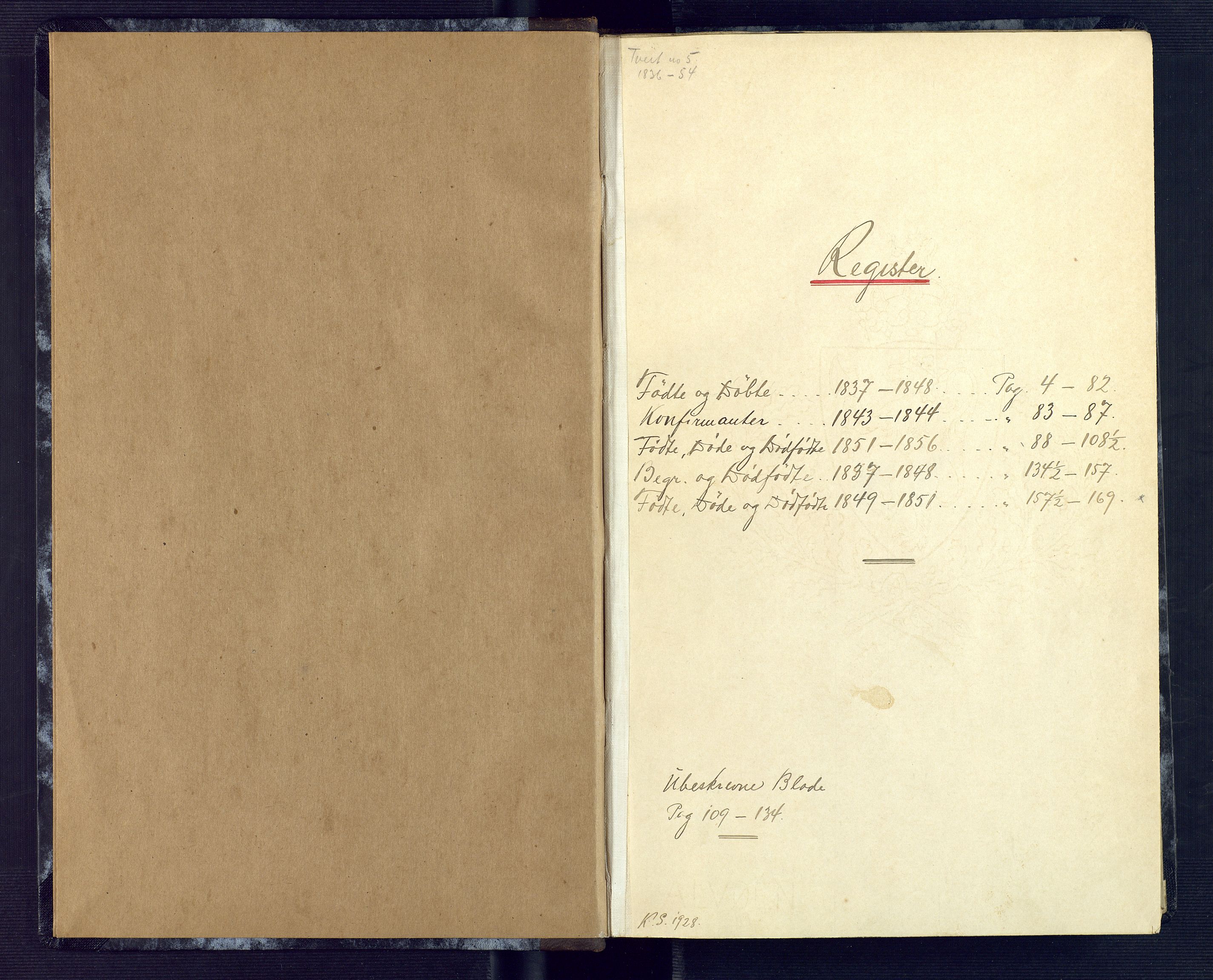 Birkenes sokneprestkontor, SAK/1111-0004/F/Fb/L0001: Parish register (copy) no. B 1, 1837-1856