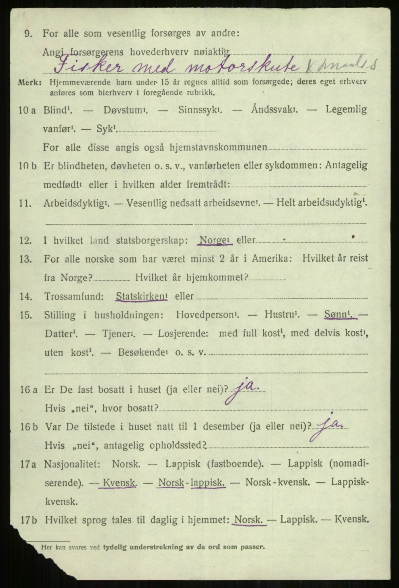 SATØ, 1920 census for Skjervøy, 1920, p. 2104