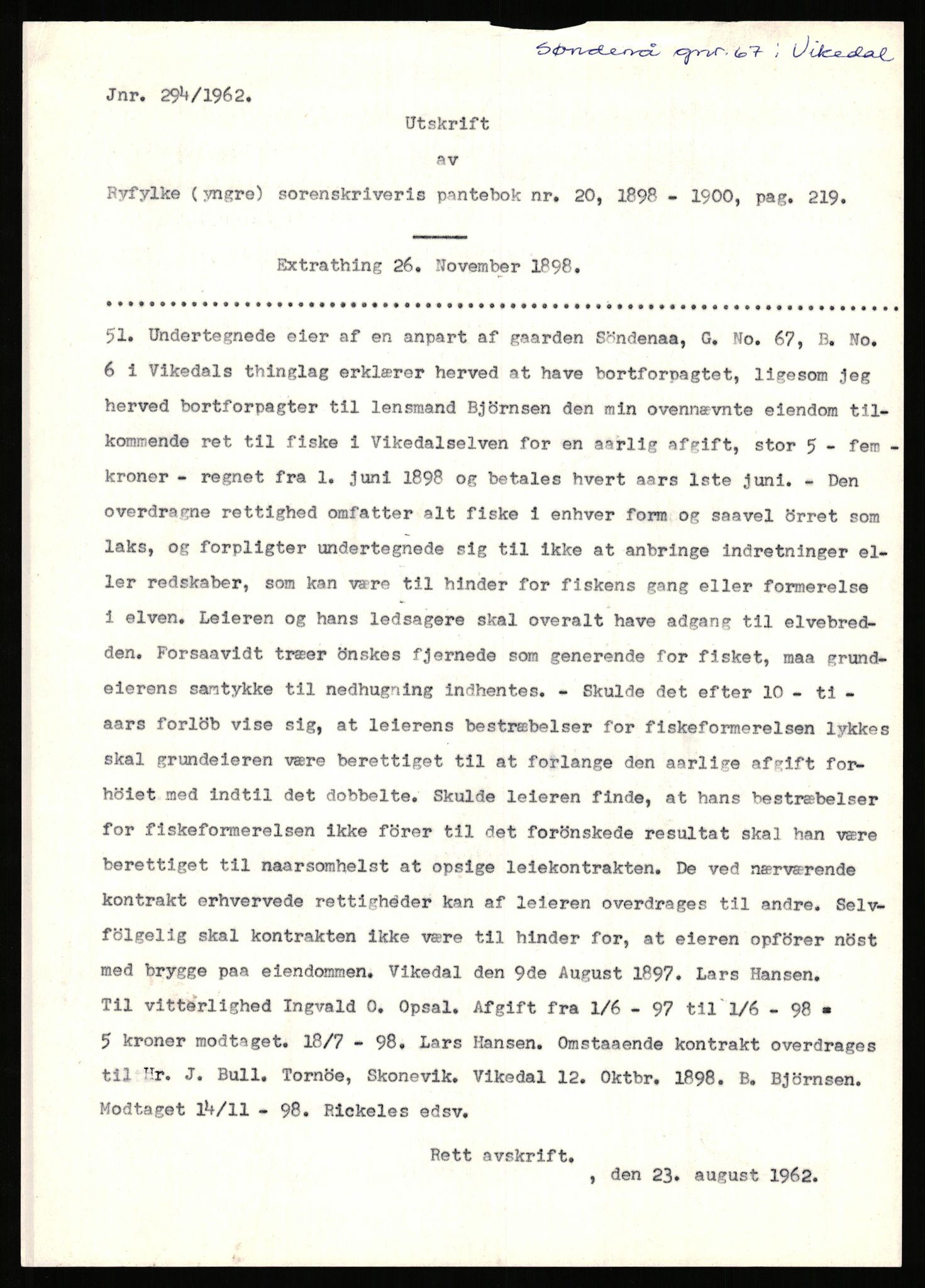 Statsarkivet i Stavanger, SAST/A-101971/03/Y/Yj/L0084: Avskrifter sortert etter gårdsnavn: Søiland - Sørhaug, 1750-1930, p. 374