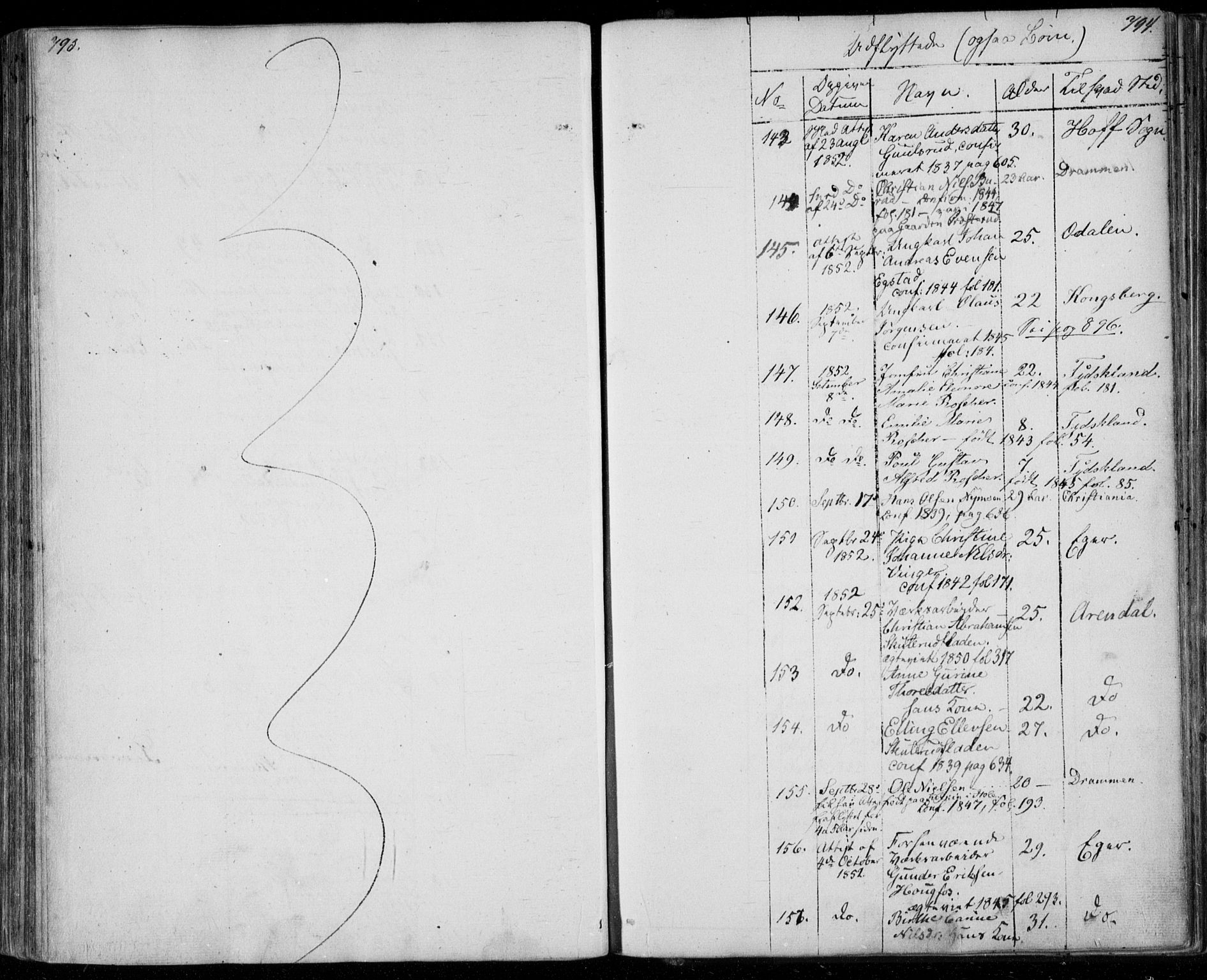 Modum kirkebøker, AV/SAKO-A-234/F/Fa/L0008: Parish register (official) no. 8, 1851-1859, p. 793-794