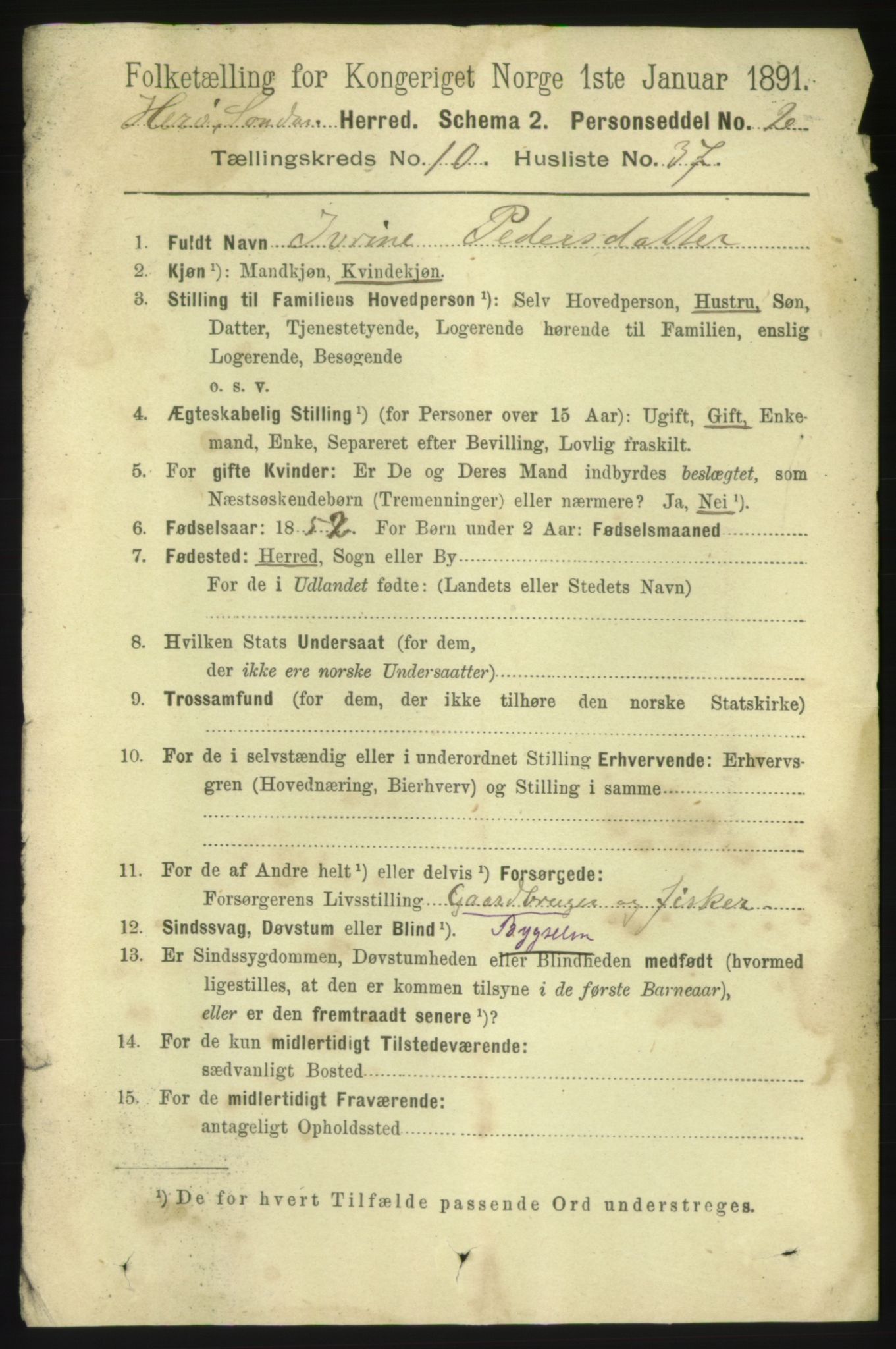 RA, 1891 census for 1515 Herøy, 1891, p. 3870