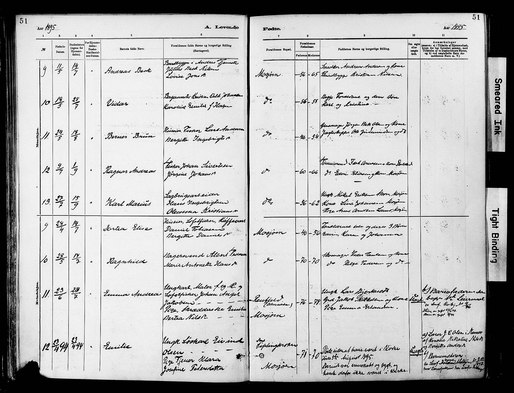 Ministerialprotokoller, klokkerbøker og fødselsregistre - Nordland, AV/SAT-A-1459/820/L0296: Parish register (official) no. 820A17, 1880-1903, p. 51