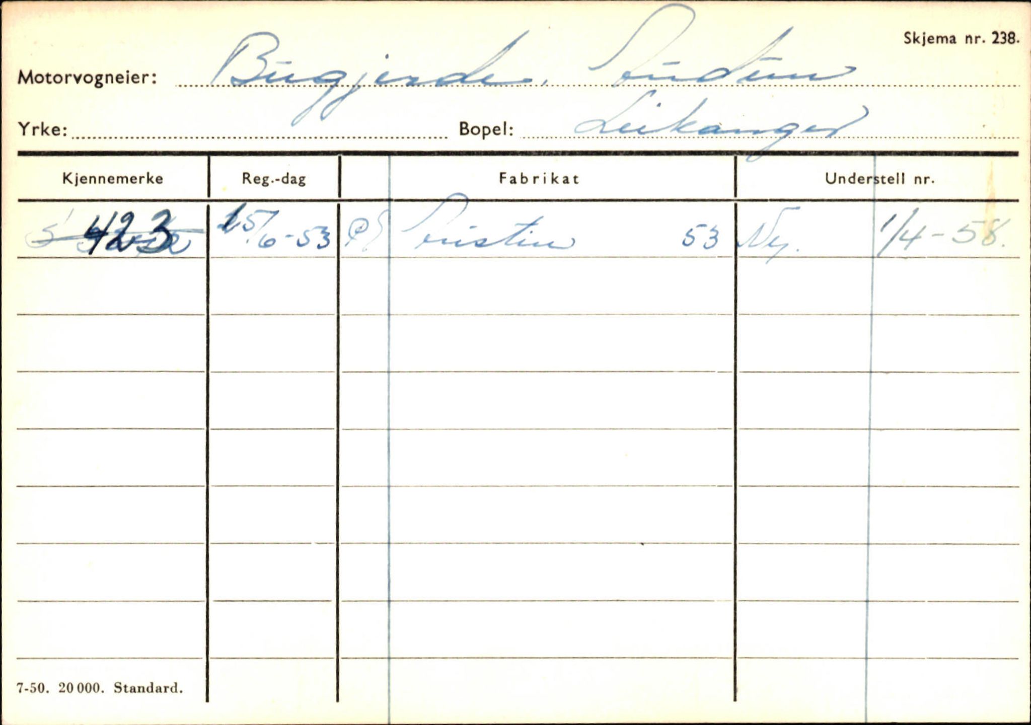 Statens vegvesen, Sogn og Fjordane vegkontor, AV/SAB-A-5301/4/F/L0126: Eigarregister Fjaler M-Å. Leikanger A-Å, 1945-1975, p. 930