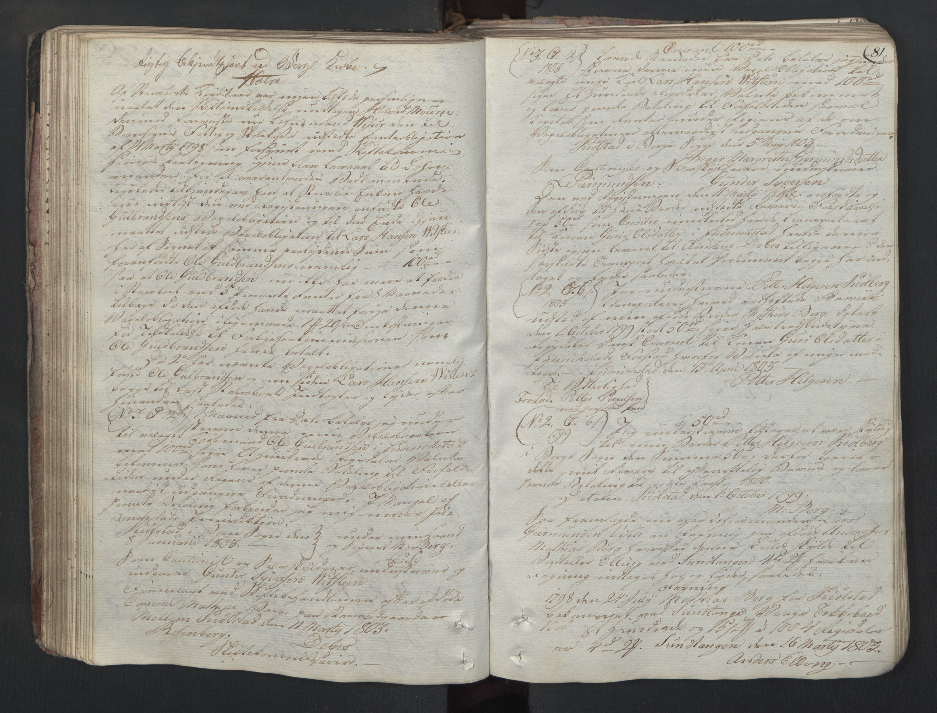 Forsvaret, Generalauditøren, AV/RA-RAFA-1772/F/Fj/Fjc/L0009: Skifteprotokol for det søndenfjeldske inf. reg.s nationale batailloner, 1789-1807, p. 80b-81a