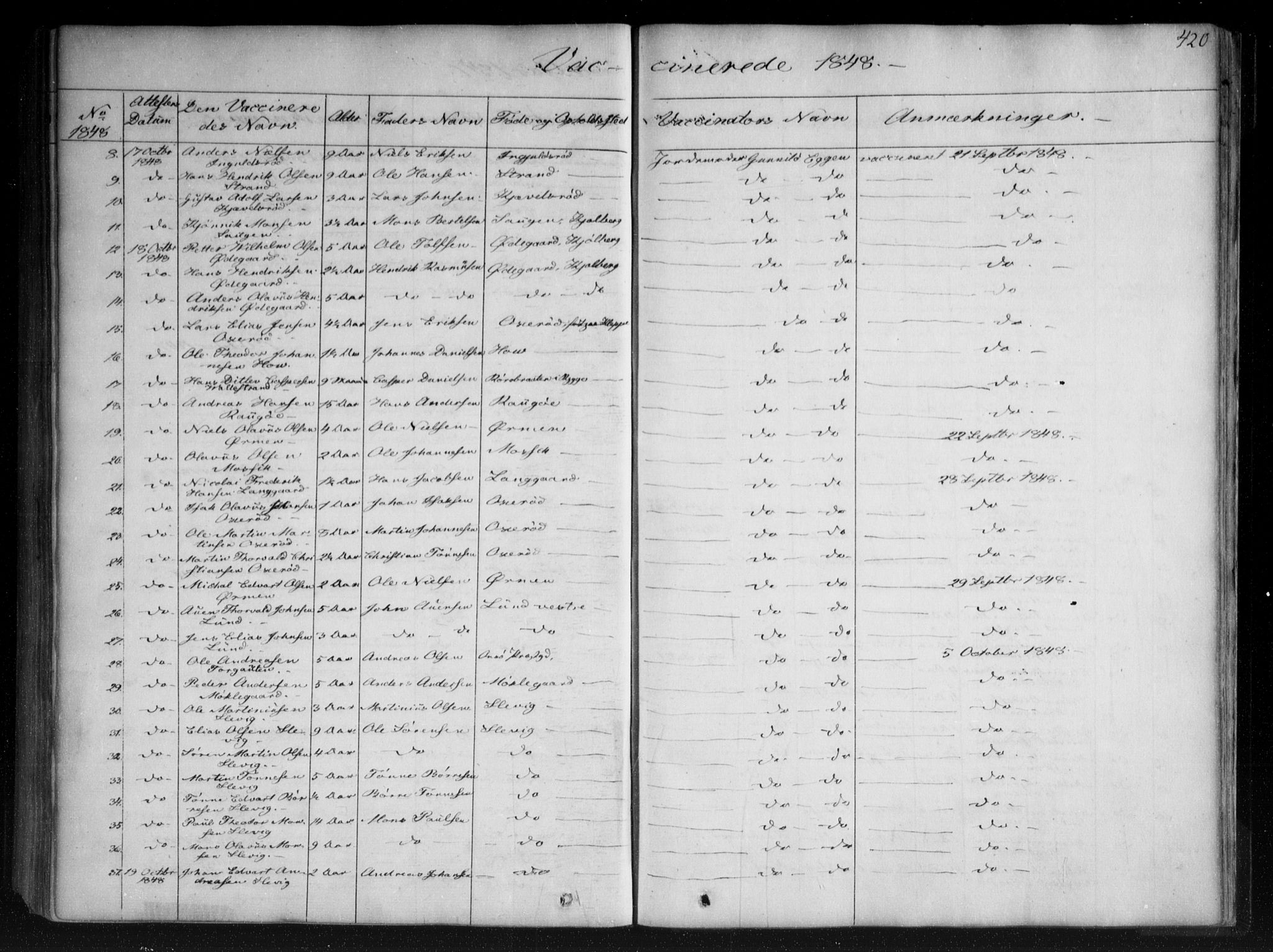 Onsøy prestekontor Kirkebøker, SAO/A-10914/F/Fa/L0003: Parish register (official) no. I 3, 1841-1860, p. 420