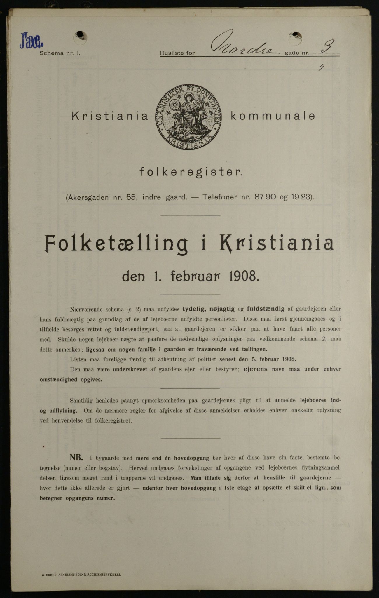 OBA, Municipal Census 1908 for Kristiania, 1908, p. 65620