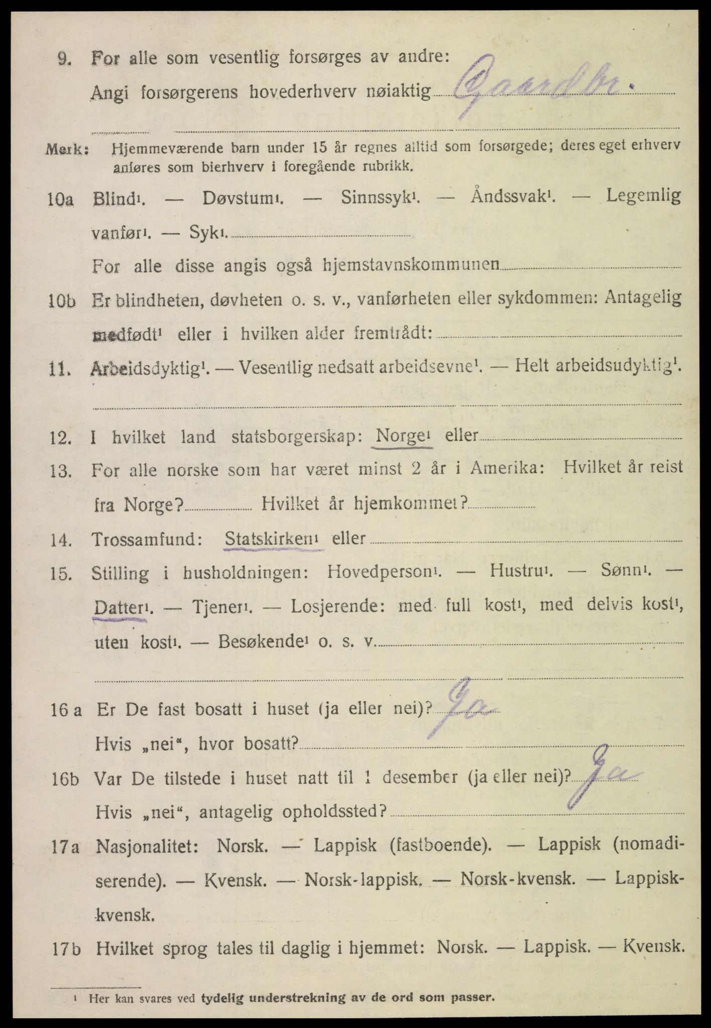 SAT, 1920 census for Gravvik, 1920, p. 743