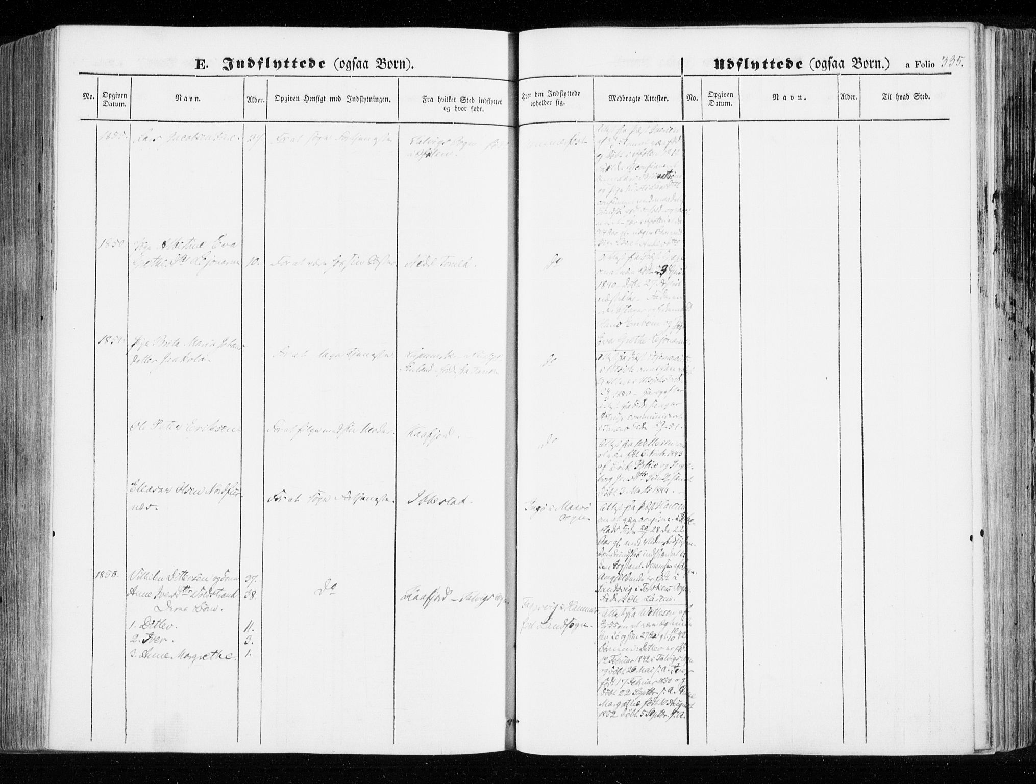Hammerfest sokneprestkontor, SATØ/S-1347/H/Ha/L0004.kirke: Parish register (official) no. 4, 1843-1856, p. 335