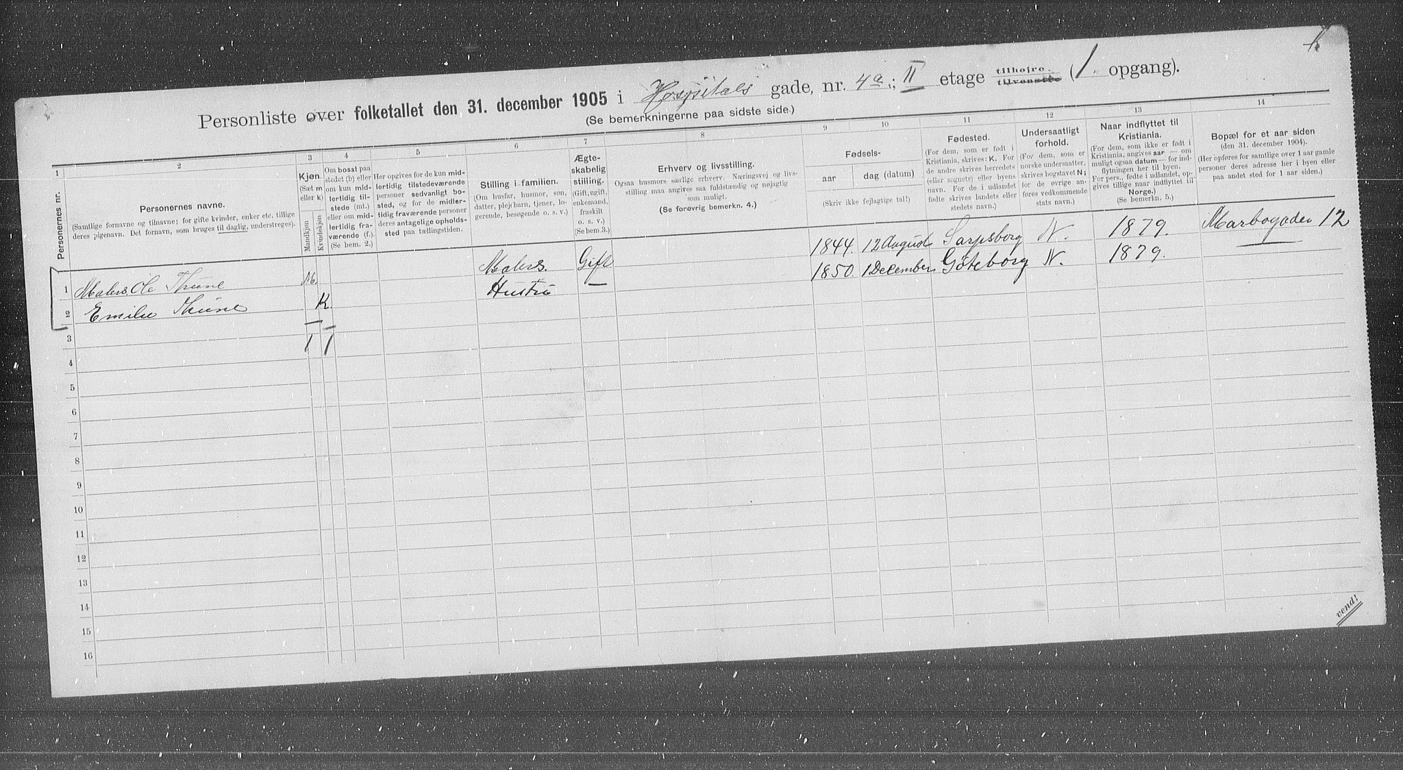 OBA, Municipal Census 1905 for Kristiania, 1905, p. 21523