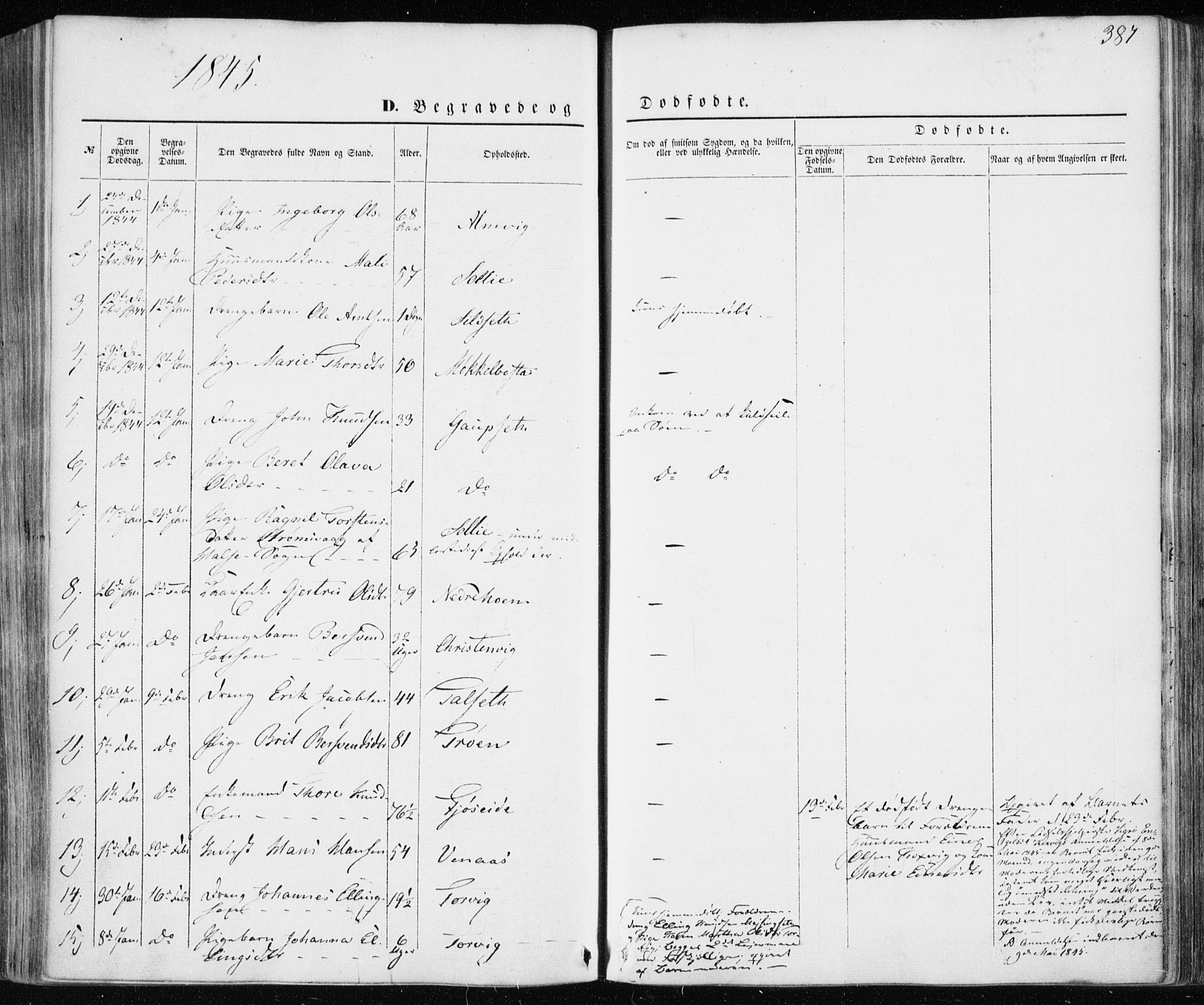 Ministerialprotokoller, klokkerbøker og fødselsregistre - Møre og Romsdal, SAT/A-1454/586/L0984: Parish register (official) no. 586A10, 1844-1856, p. 387
