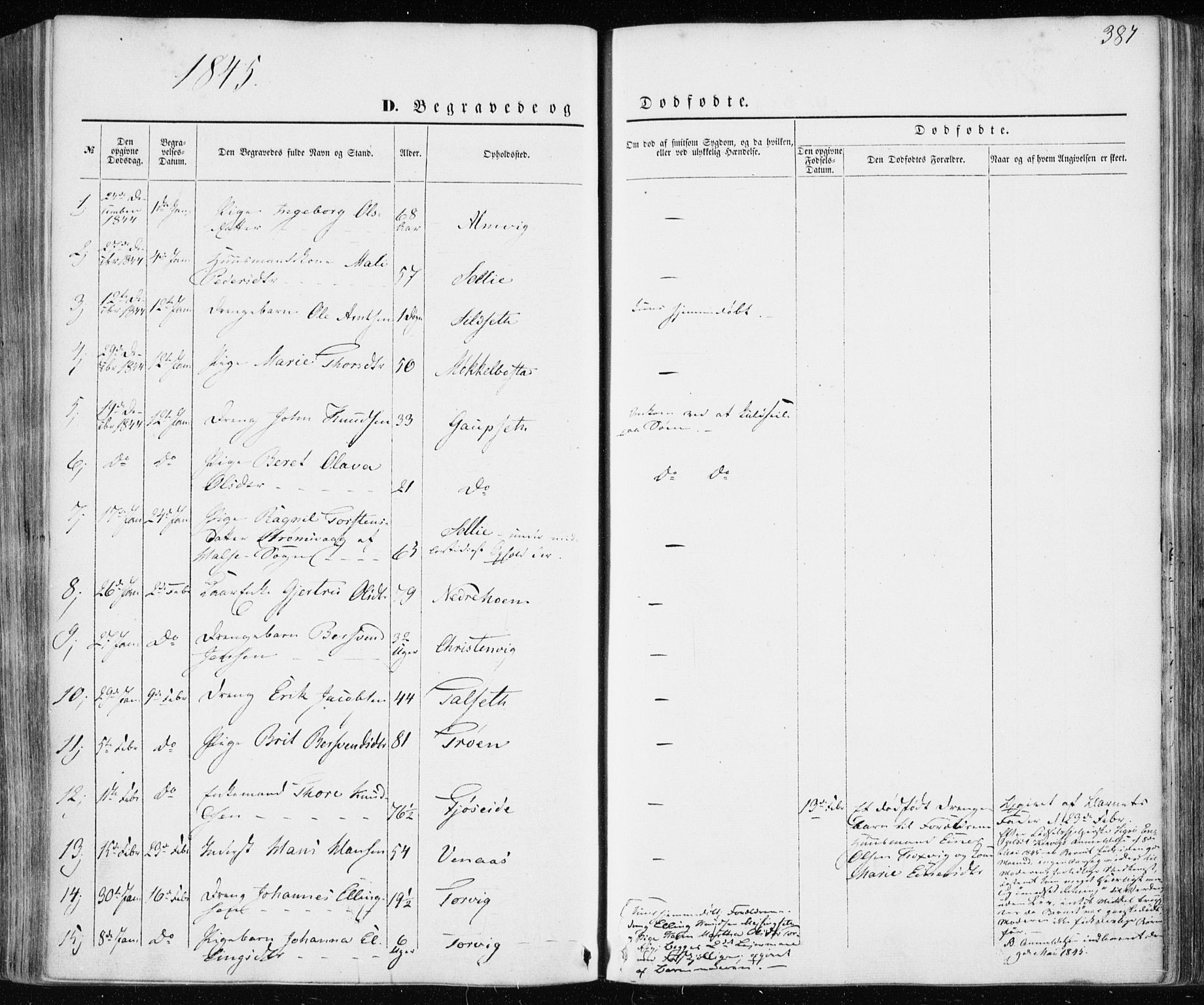 Ministerialprotokoller, klokkerbøker og fødselsregistre - Møre og Romsdal, AV/SAT-A-1454/586/L0984: Parish register (official) no. 586A10, 1844-1856, p. 387