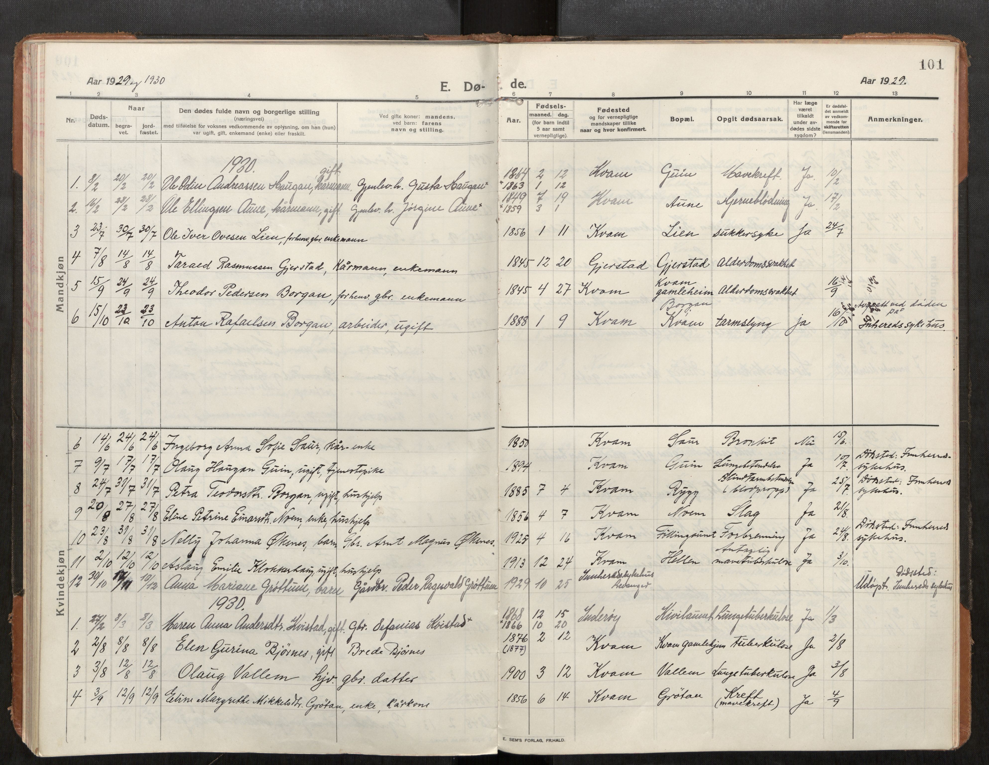 Stod sokneprestkontor, SAT/A-1164/1/I/I1/I1a/L0004: Parish register (official) no. 4, 1913-1933, p. 101