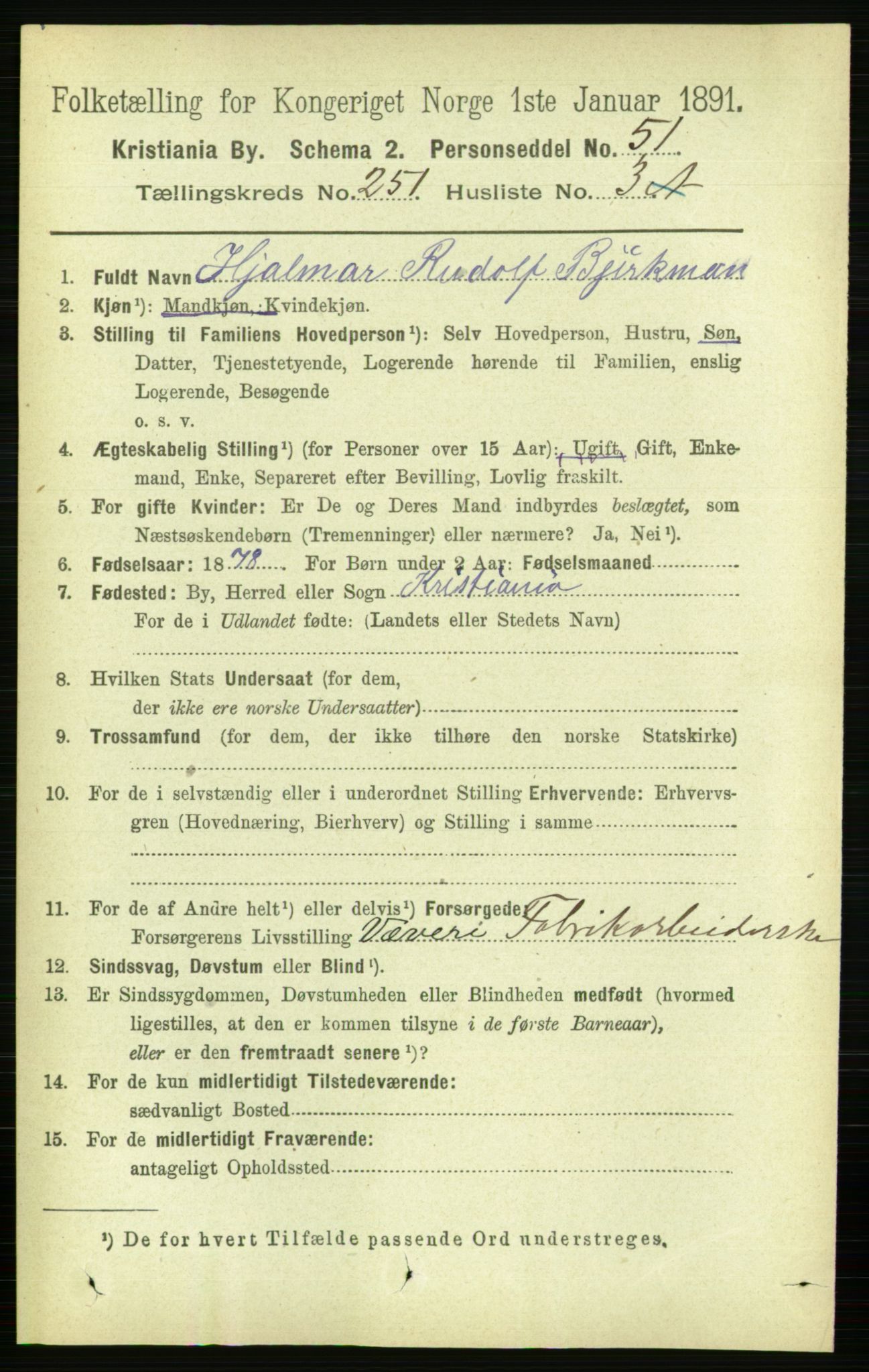 RA, 1891 census for 0301 Kristiania, 1891, p. 153115