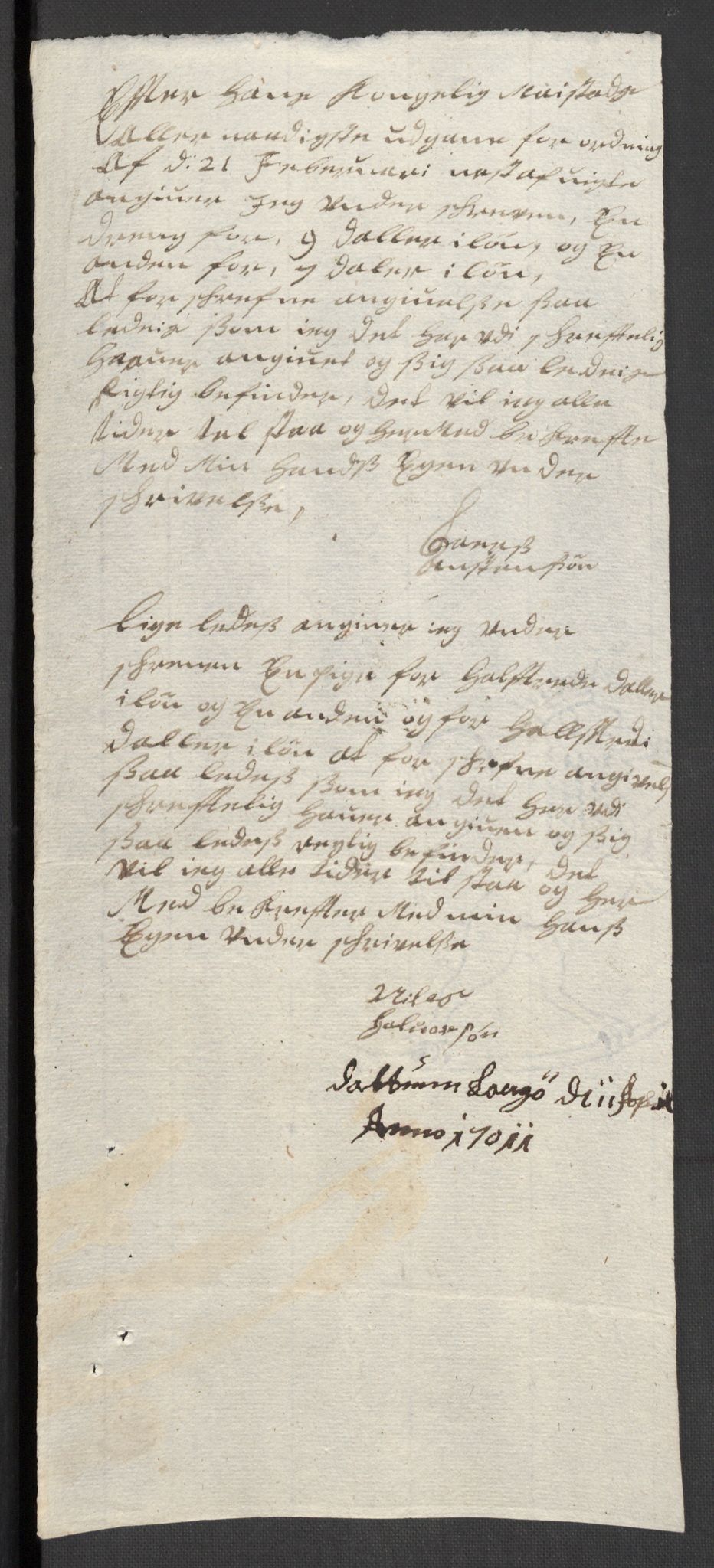 Rentekammeret inntil 1814, Reviderte regnskaper, Fogderegnskap, AV/RA-EA-4092/R36/L2121: Fogderegnskap Øvre og Nedre Telemark og Bamble, 1711, p. 546