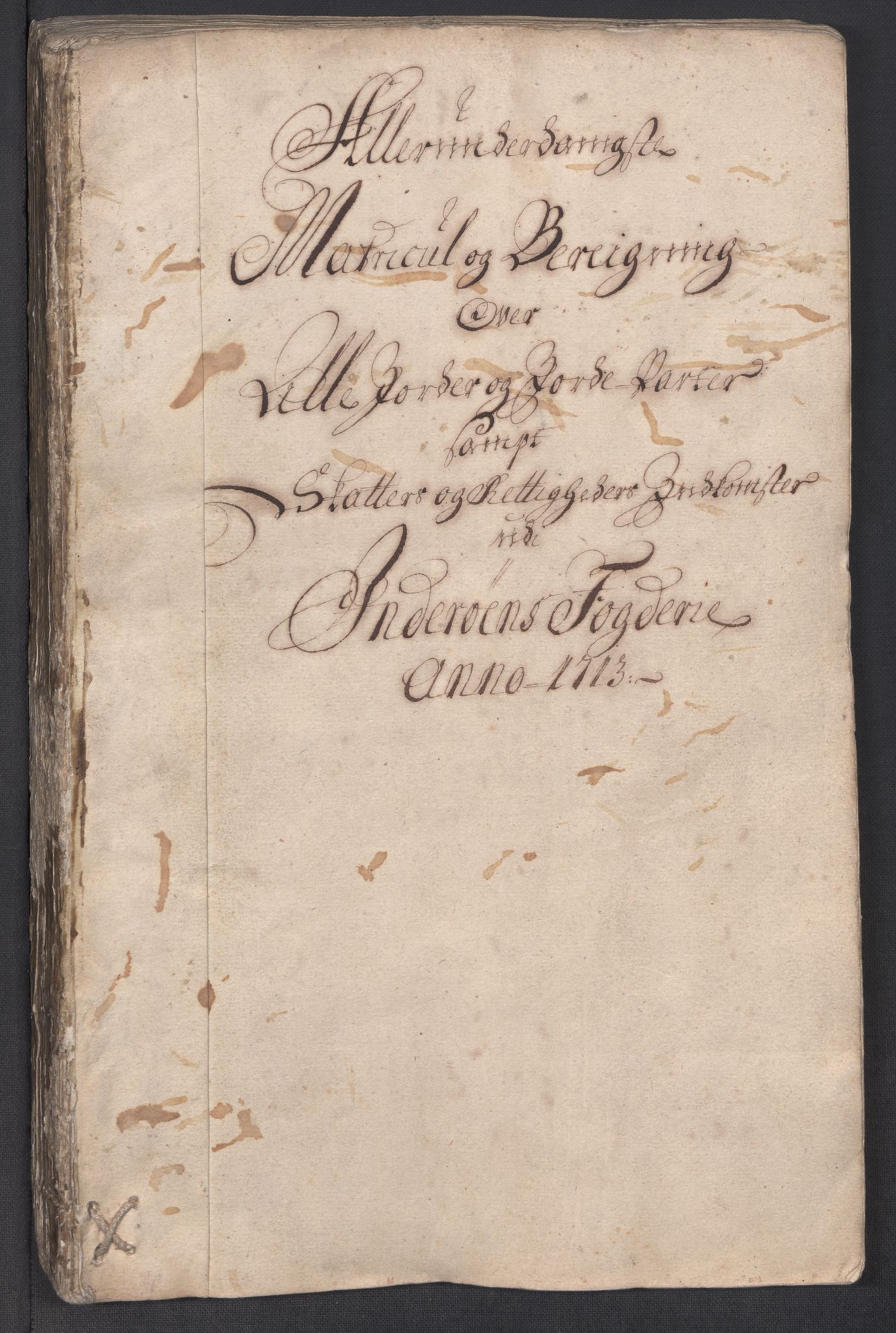 Rentekammeret inntil 1814, Reviderte regnskaper, Fogderegnskap, AV/RA-EA-4092/R63/L4321: Fogderegnskap Inderøy, 1713, p. 31