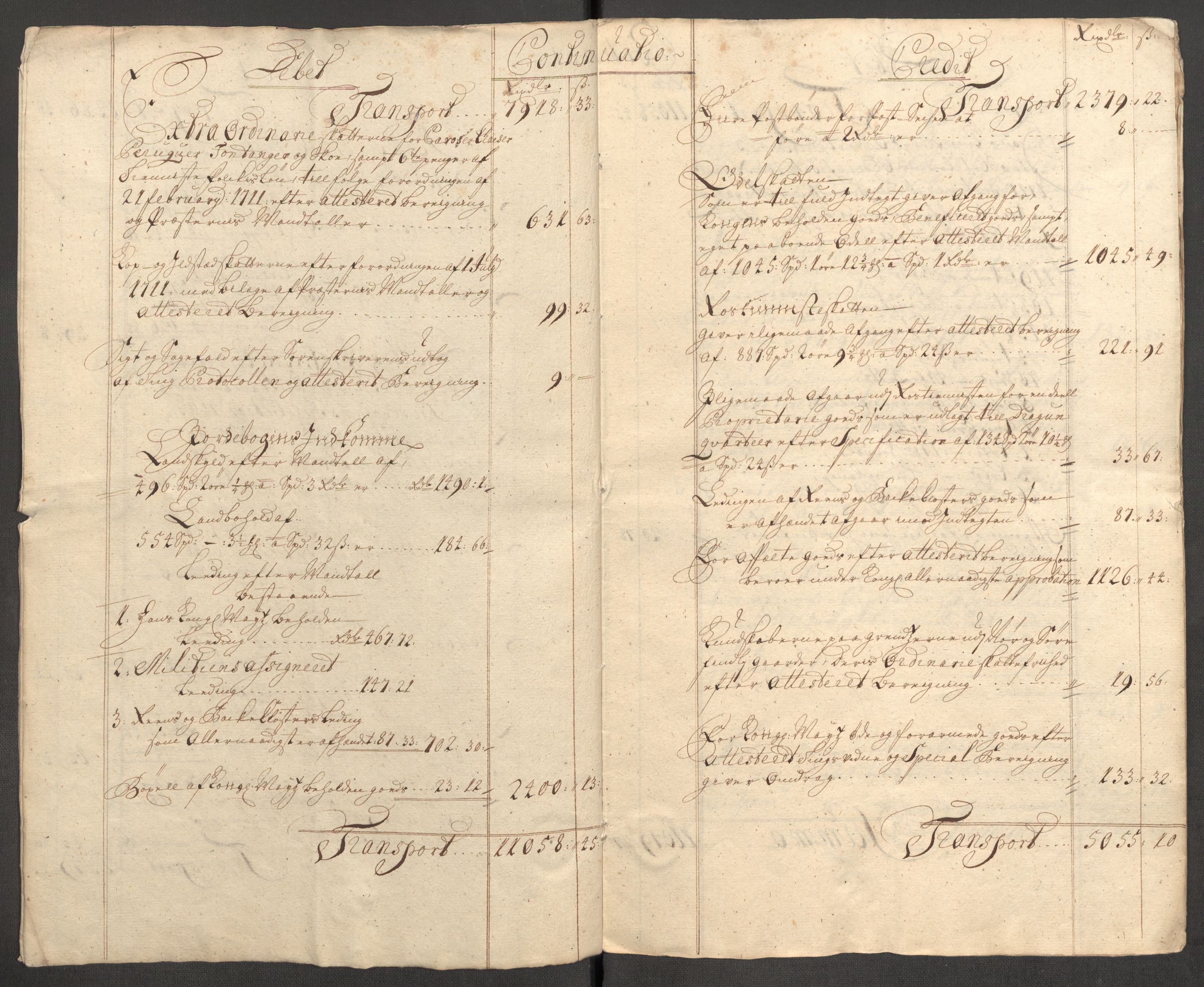 Rentekammeret inntil 1814, Reviderte regnskaper, Fogderegnskap, RA/EA-4092/R63/L4319: Fogderegnskap Inderøy, 1711, p. 6
