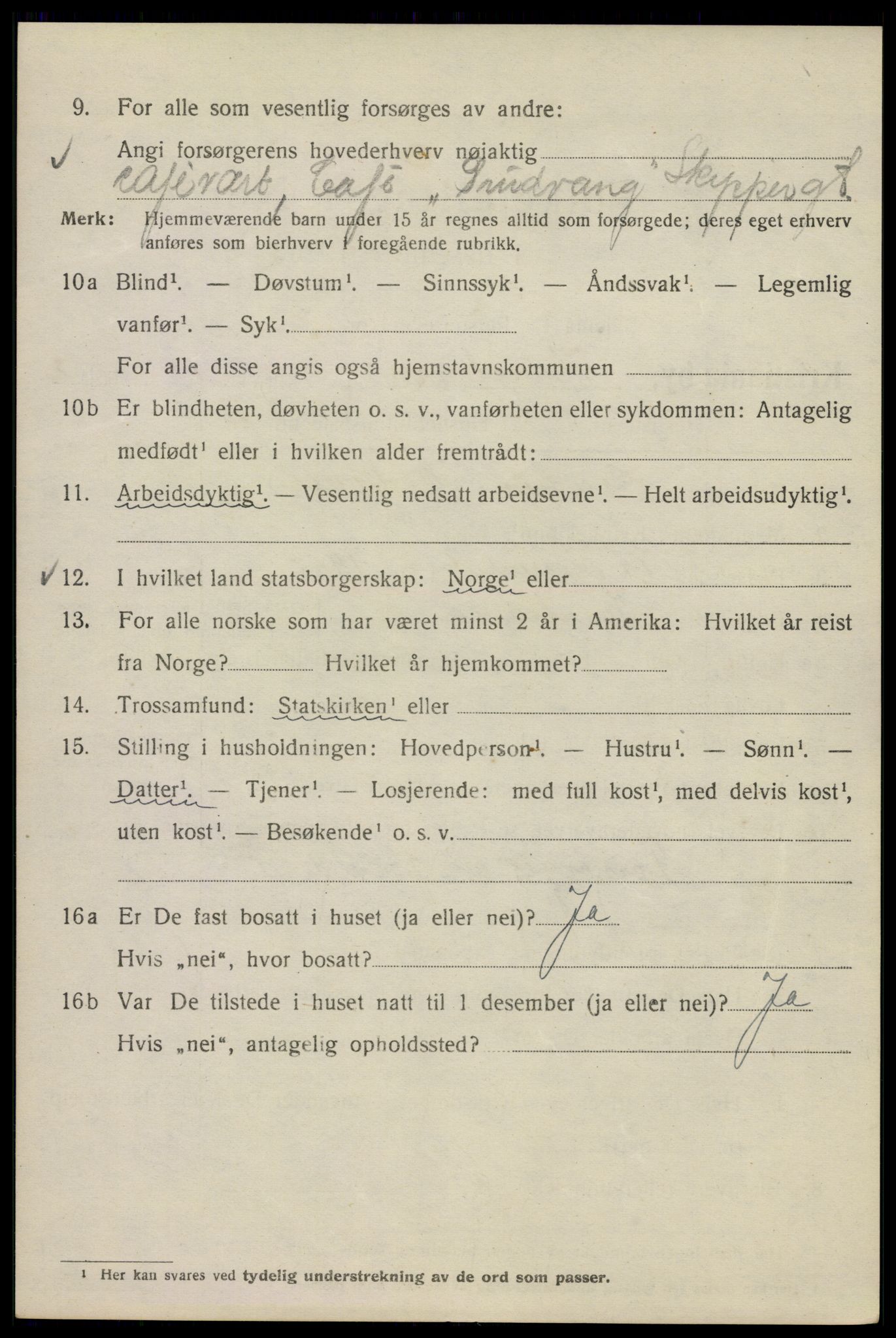 SAO, 1920 census for Kristiania, 1920, p. 270882