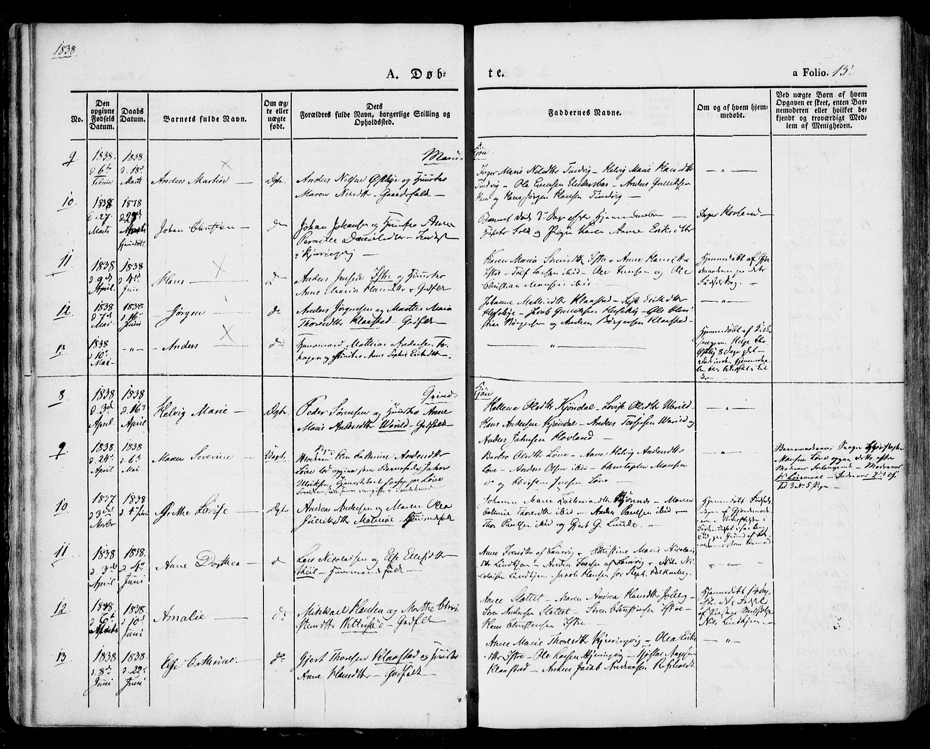 Tjølling kirkebøker, SAKO/A-60/F/Fa/L0006: Parish register (official) no. 6, 1835-1859, p. 15